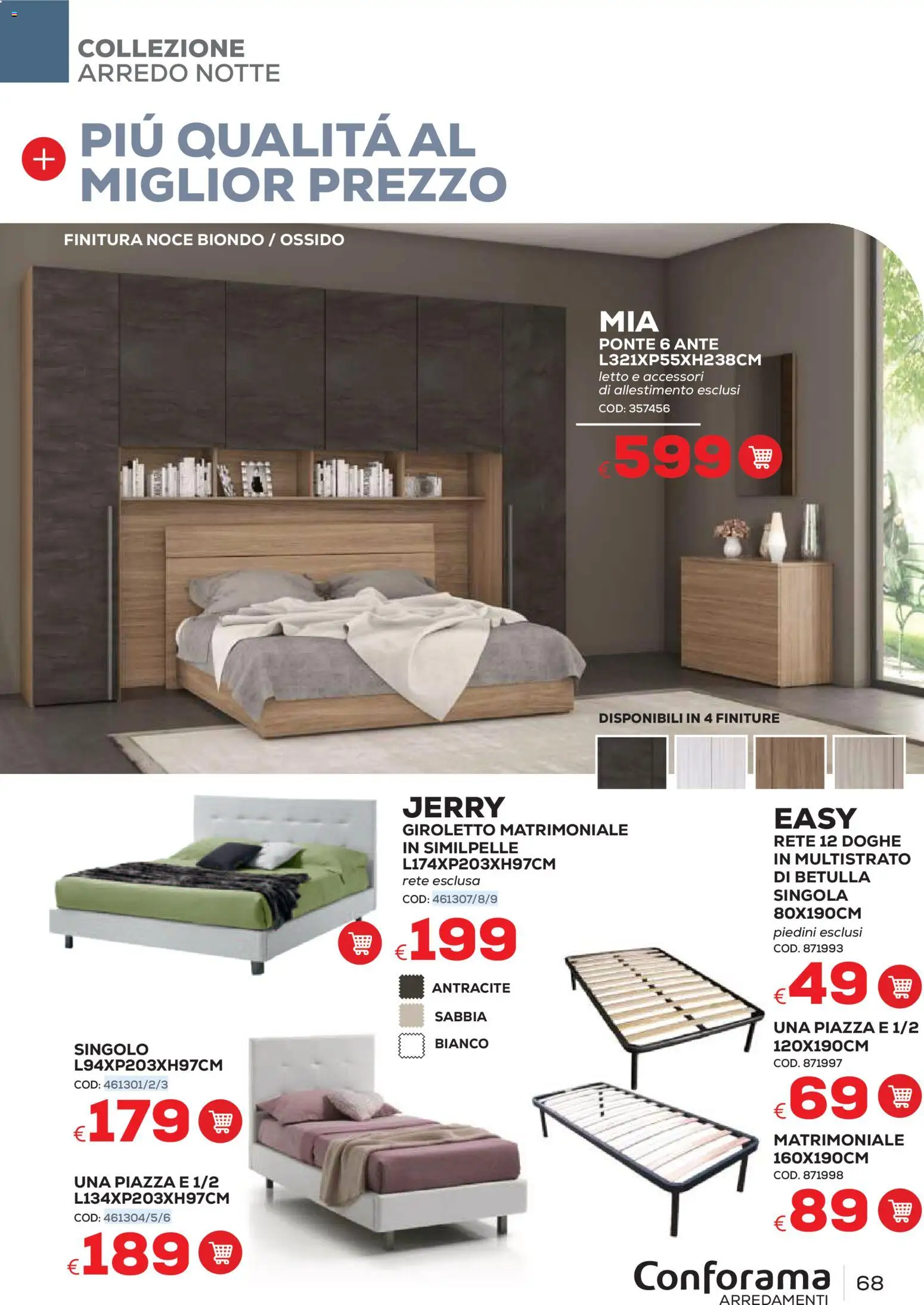 Volantino Conforama del 22/06/2026 | Pagina: 68 | Prodotti: Letto