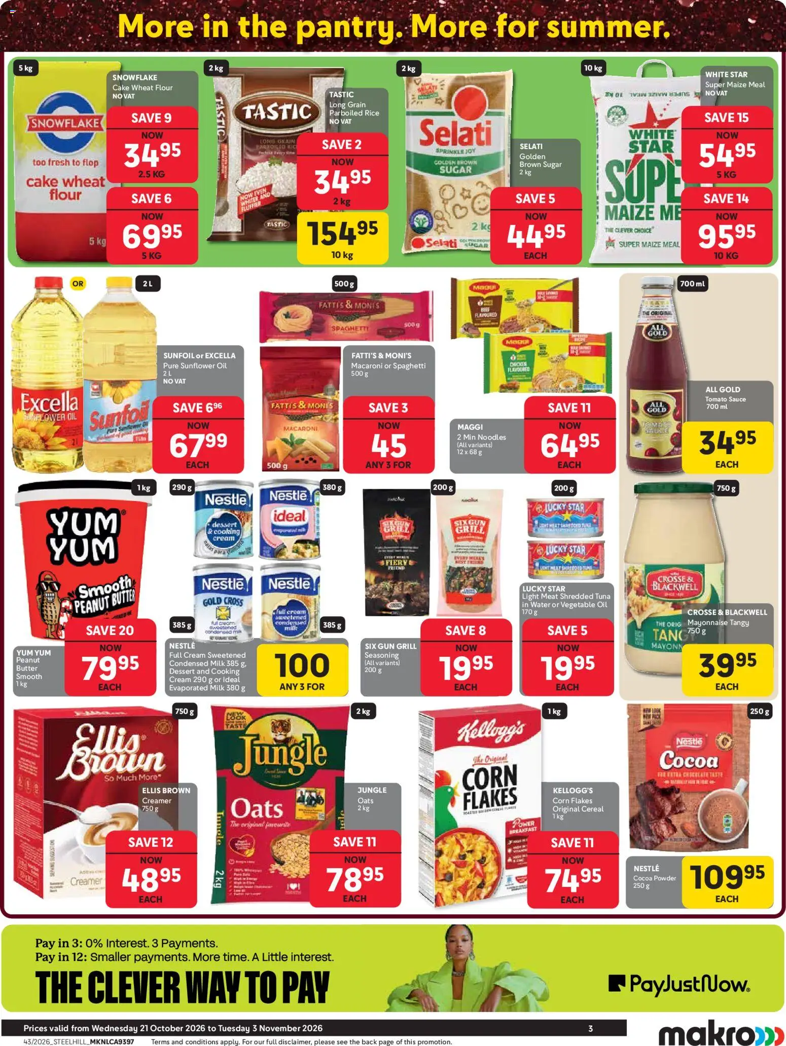 New Makro catalogue – valid from 21/10/2026 | Page: 3 | Products: Grill, Light, Flakes, Peanut butter