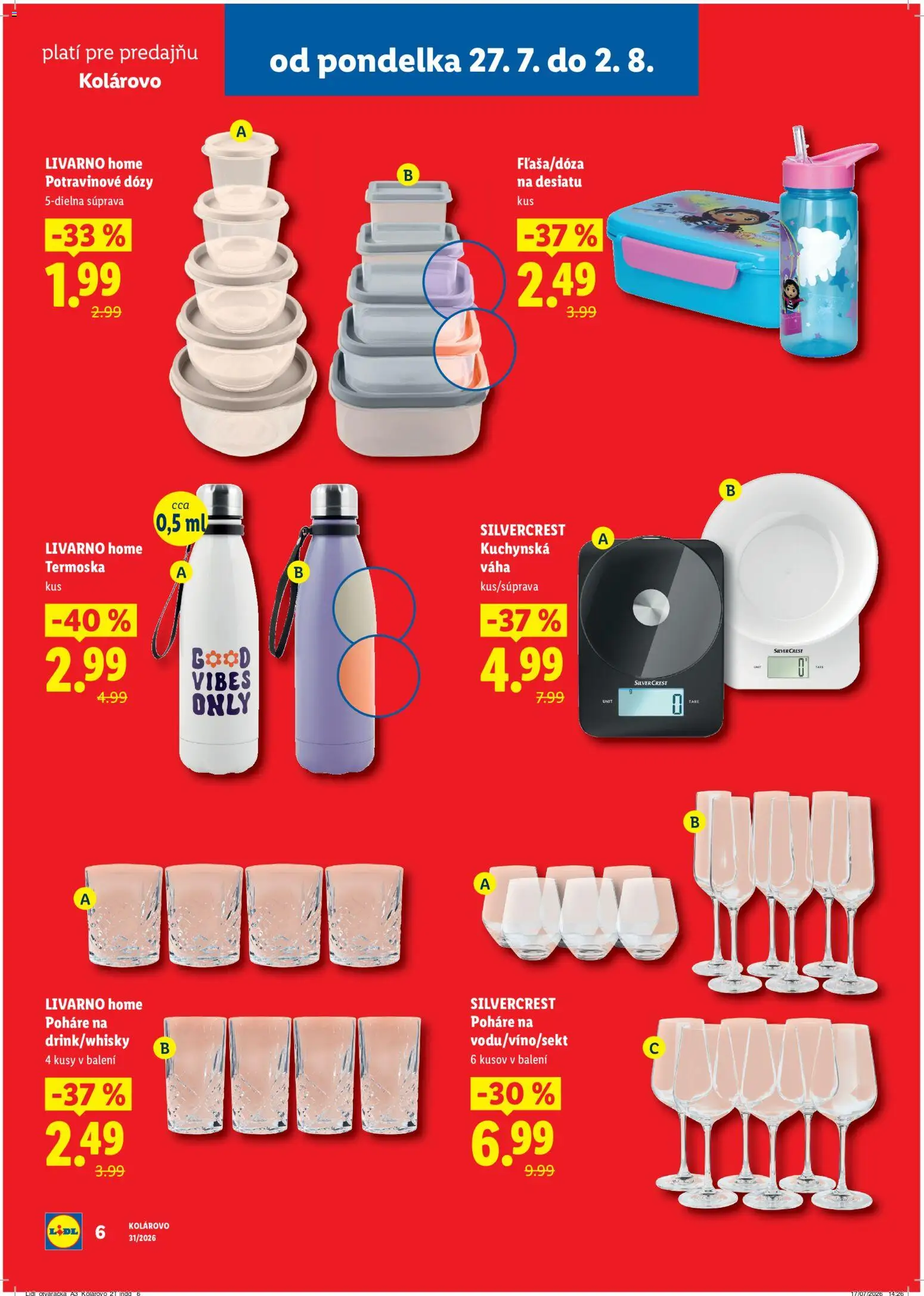 Nové Lidl akcie – leták je platný od 27.07.2026 | Strana: 6 | Produkty: Váha