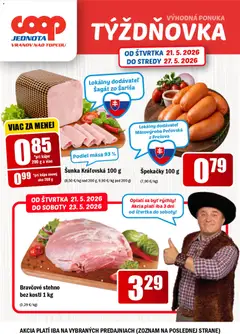 COOP Jednota leták platný od 21.05.2026