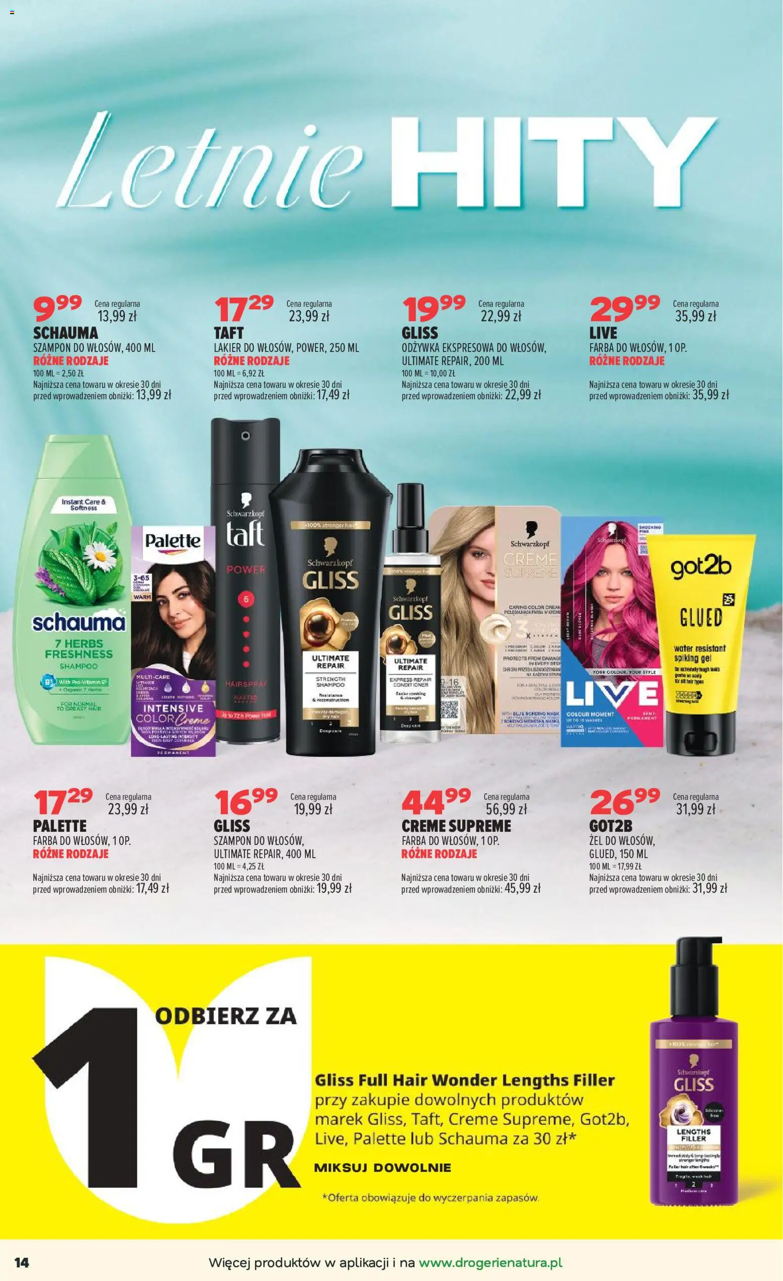 Drogerie Natura gazetka od 25.08.2026 | Strona: 14 | Produkty: Szampon, Odżywka