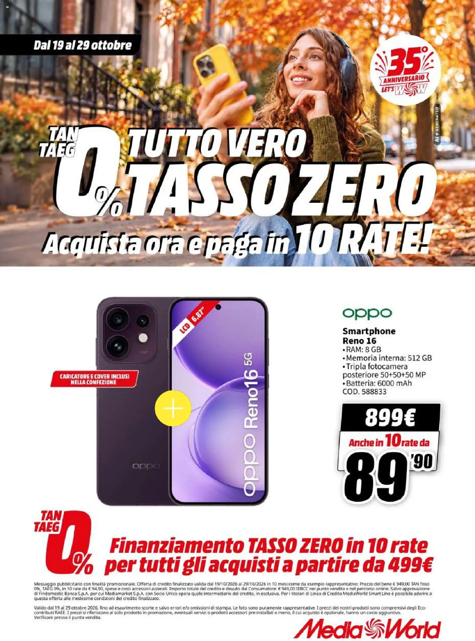 Volantino Media World del 19/10/2026 | Pagina: 6 | Prodotti: Smartphone, Fotocamera, Batteria