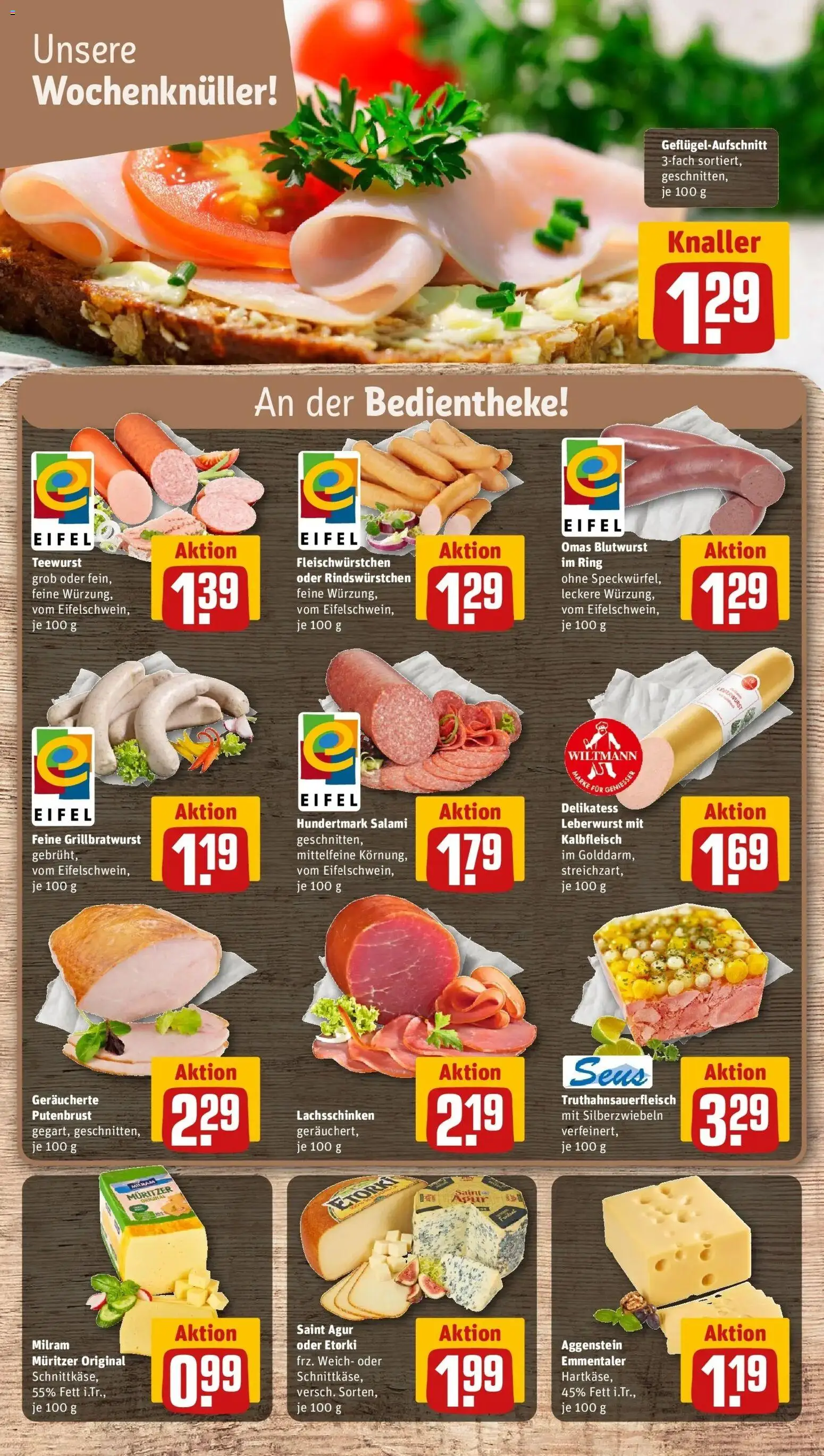 REWE Prospekt ab 17.08.2026 zum Blättern » Angebote | Seite: 11 | Produkte: Putenbrust, Milram, Salami