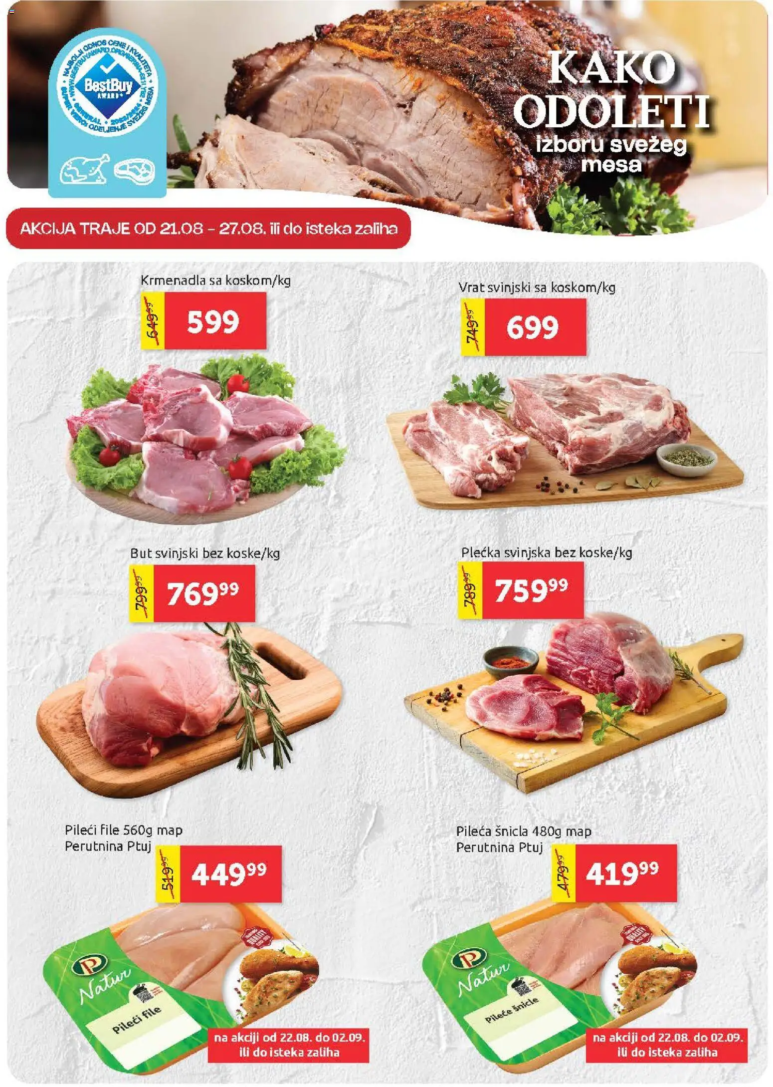 SuperVERO katalog - važi od 20.08.2026 | Strana: 3 | Proizvode: Pileći file, Krmenadla, Vrat, Perutnina Ptuj
