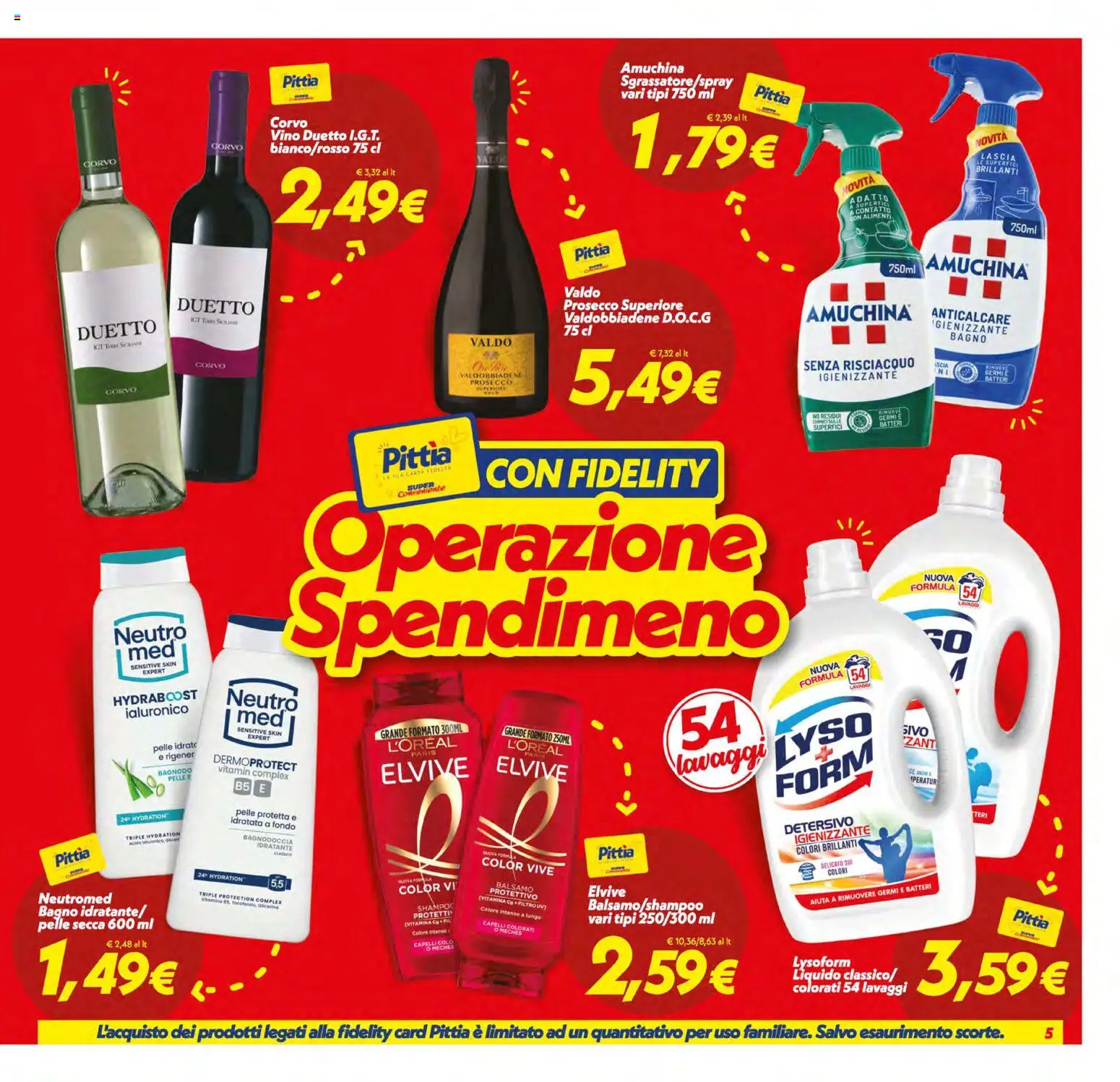 Volantino SuperConveniente del 30/06/2026 | Pagina: 5 | Prodotti: Balsamo, Anticalcare, Prosecco, Bagno