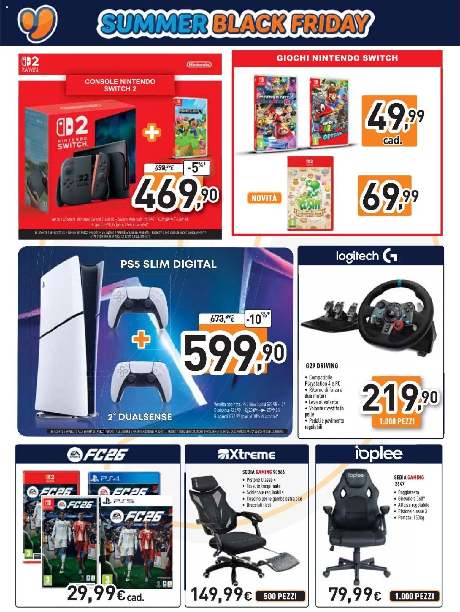 Volantino Unieuro del 11.06.2026 | Pagina: 16 | Prodotti: Braccioli, PC, Playstation, Cuscino