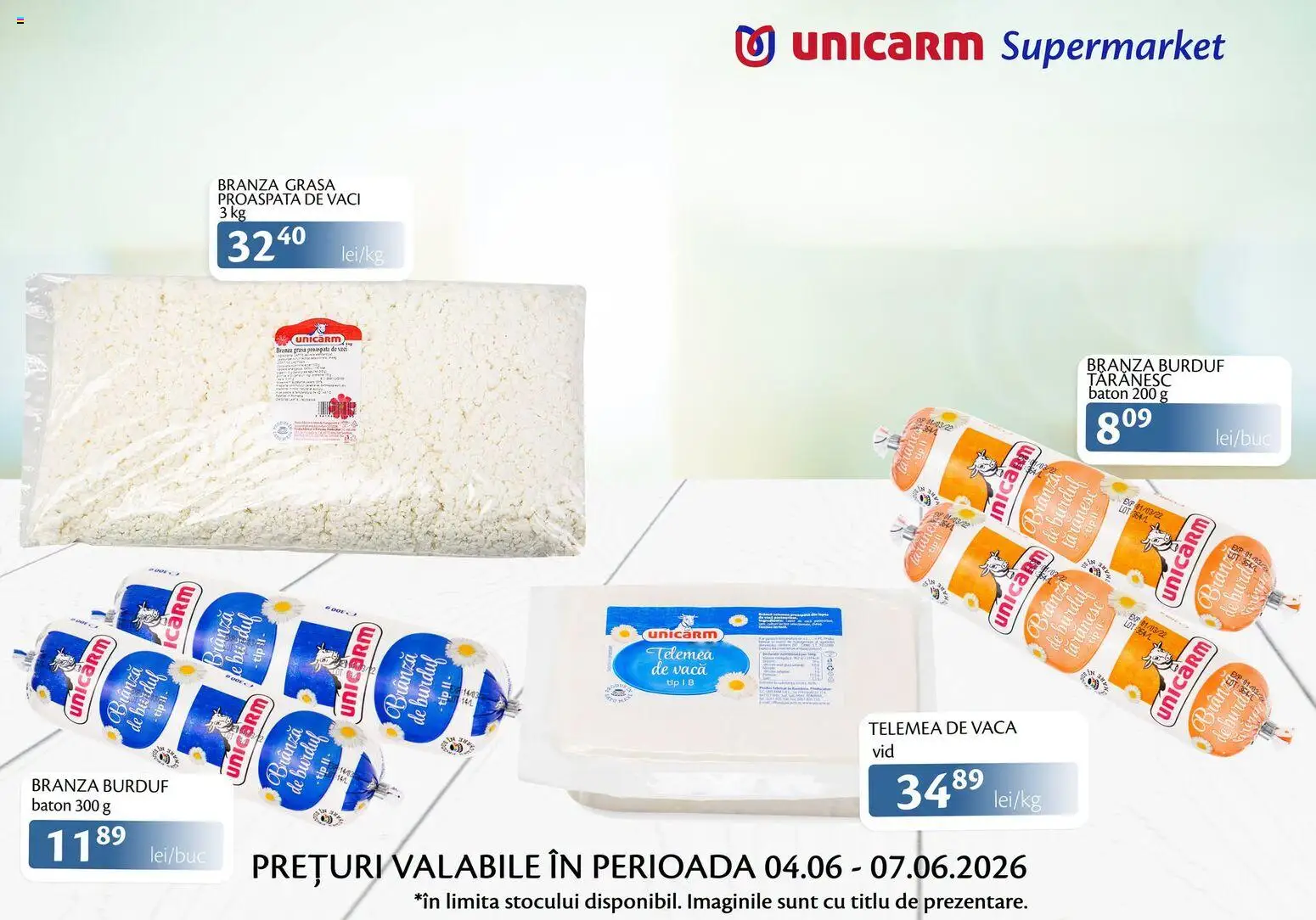 Noul catalog Unicarm – valabil de la 04.06.2026 | Pagină: 4 | Produse: Brânză
