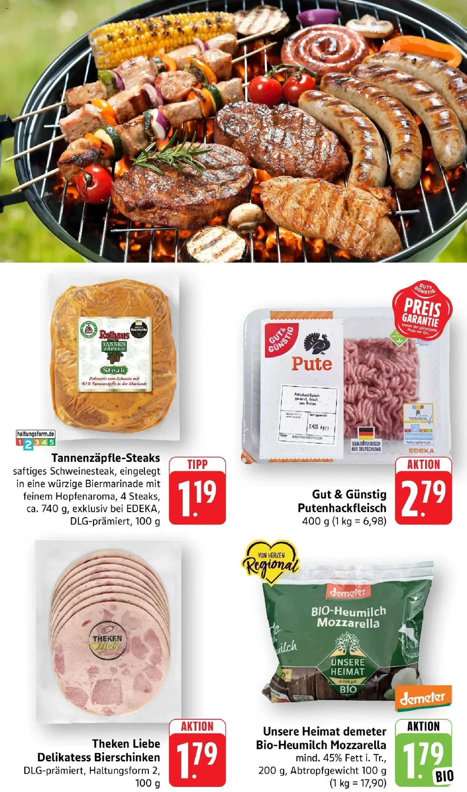 nah & gut Prospekt Sinsheim – gültig ab 31.08.2026 | Seite: 3 | Produkte: Milch, Mozzarella, Entrecote, Steak