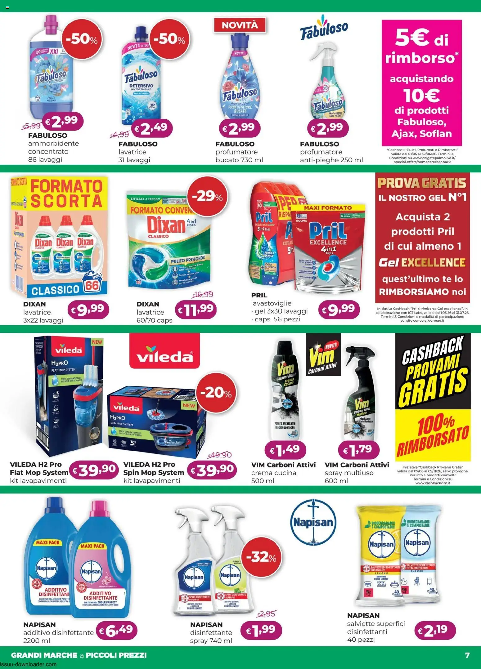Volantino La Saponeria del 11.06.2026 | Pagina: 7 | Prodotti: Spray disinfettante, Ammorbidente, Tè, Lavastoviglie