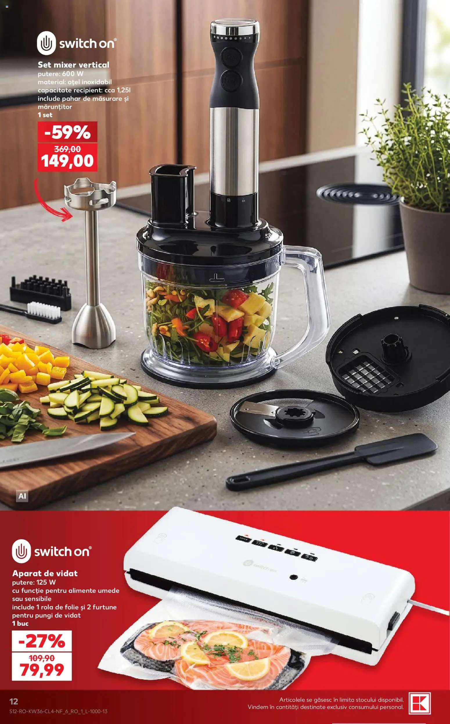 Noul catalog Kaufland – valabil de la 02.09.2026 | Pagină: 12 | Produse: Mixer, Switch on, Aparat, Mixer vertical