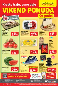 Plodine Katalog - Pregled kataloga iz trgovine Plodine, vrijedi od 01.07.2026 | Stranica: 46 | Proizvodi: Roštilj, Lubenica, Rajčica, Tvrdi sir