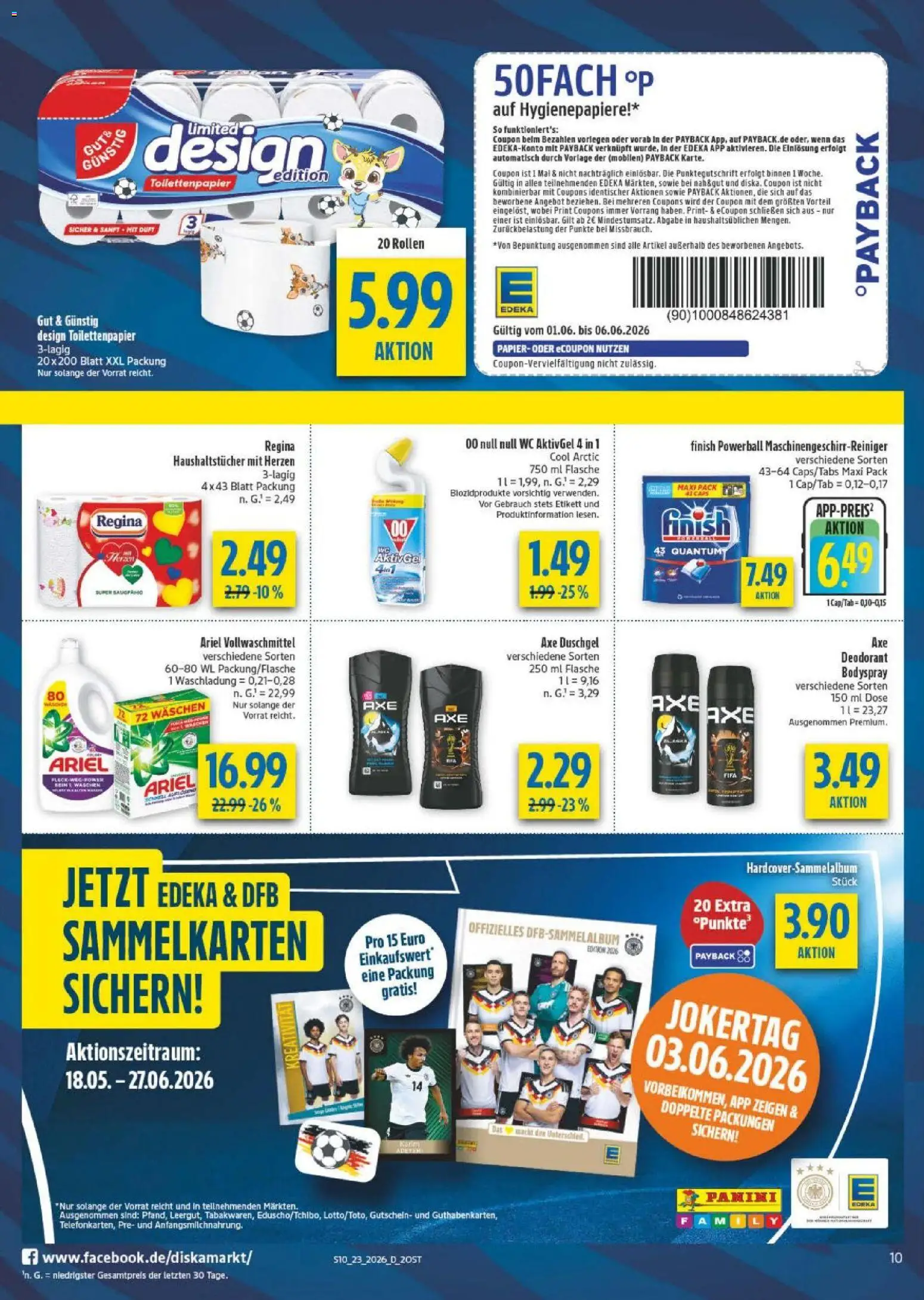Diska Prospekt – gültig ab 01.06.2026 | Seite: 14 | Produkte: Ariel, Duft, Duschgel, Axe