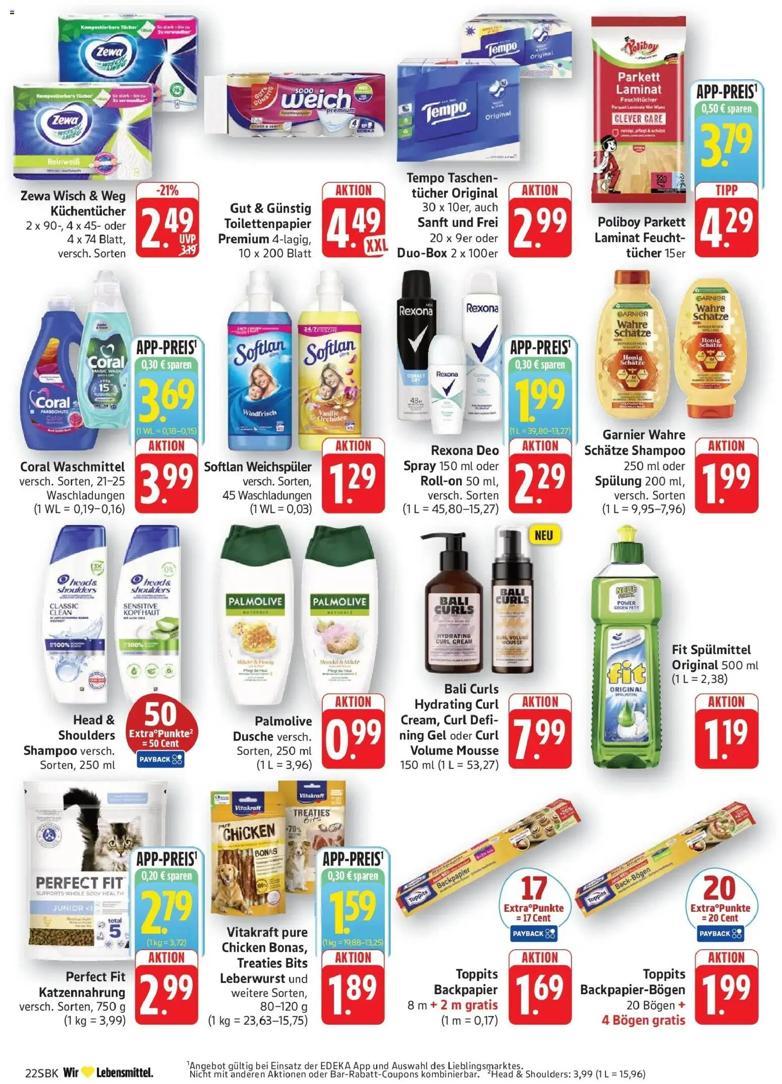 Edeka Prospekt Pirmasens (ab 12.10.2026) » Angebote Online | Seite: 22 | Produkte: Zewa, Shampoo, Waschmittel, Toilettenpapier