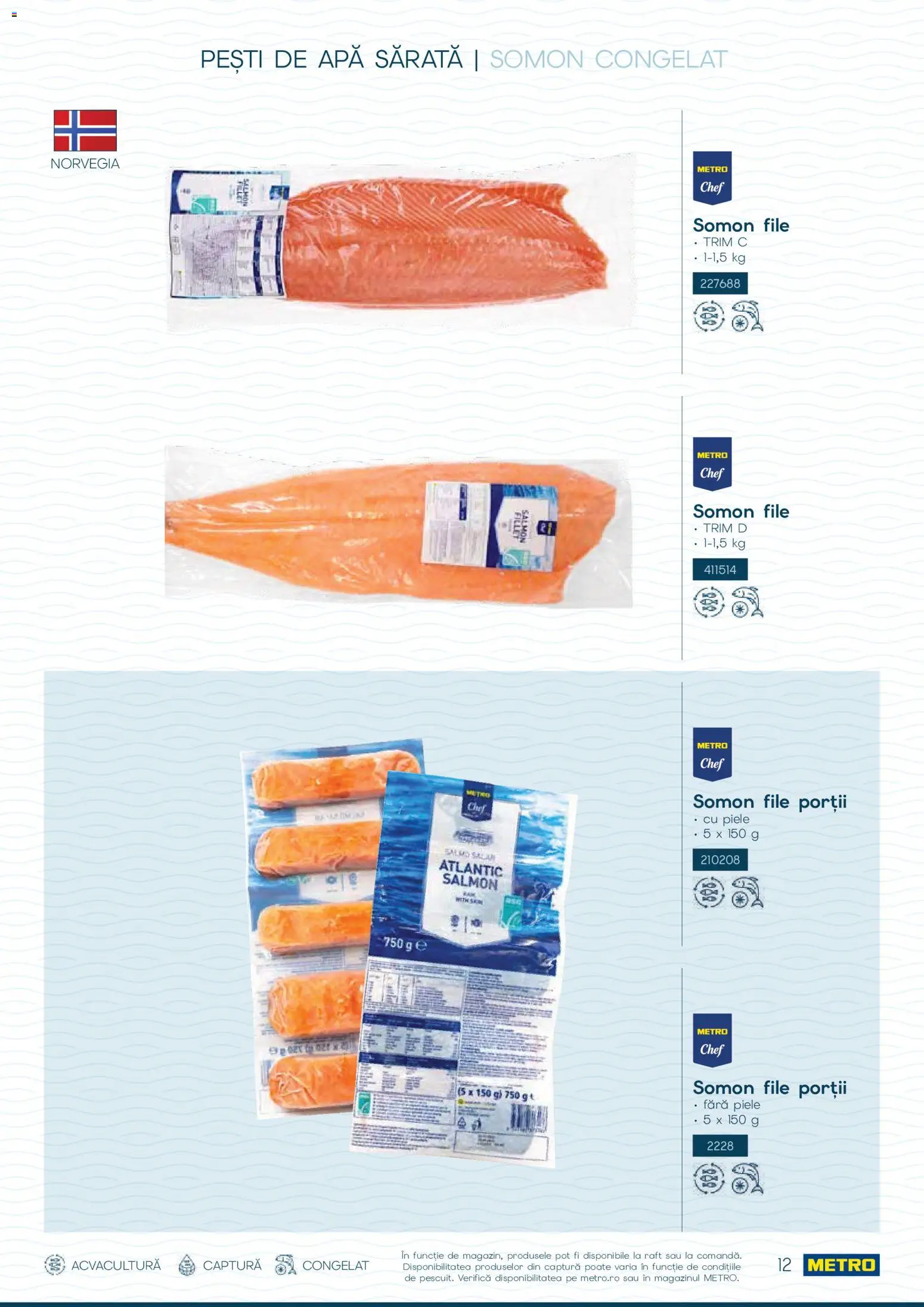 Noul catalog Metro – valabil de la 01.10.2026 | Pagină: 12 | Produse: Raft, Somon, Apă
