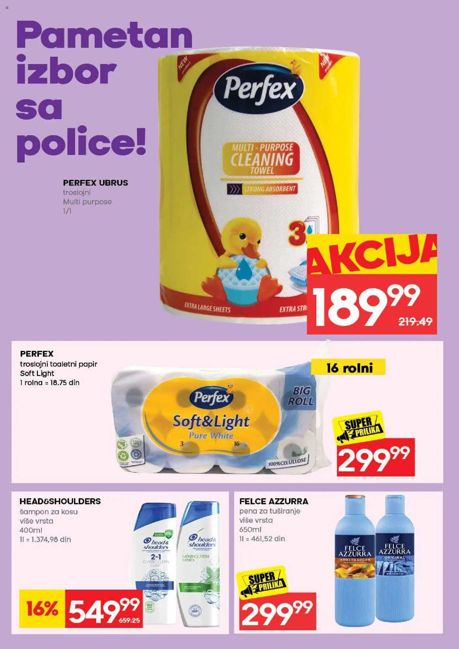 Idea katalog - važi od 28.05.2026 | Strana: 28 | Proizvode: Ubrus, Šampon, Felce azzurra