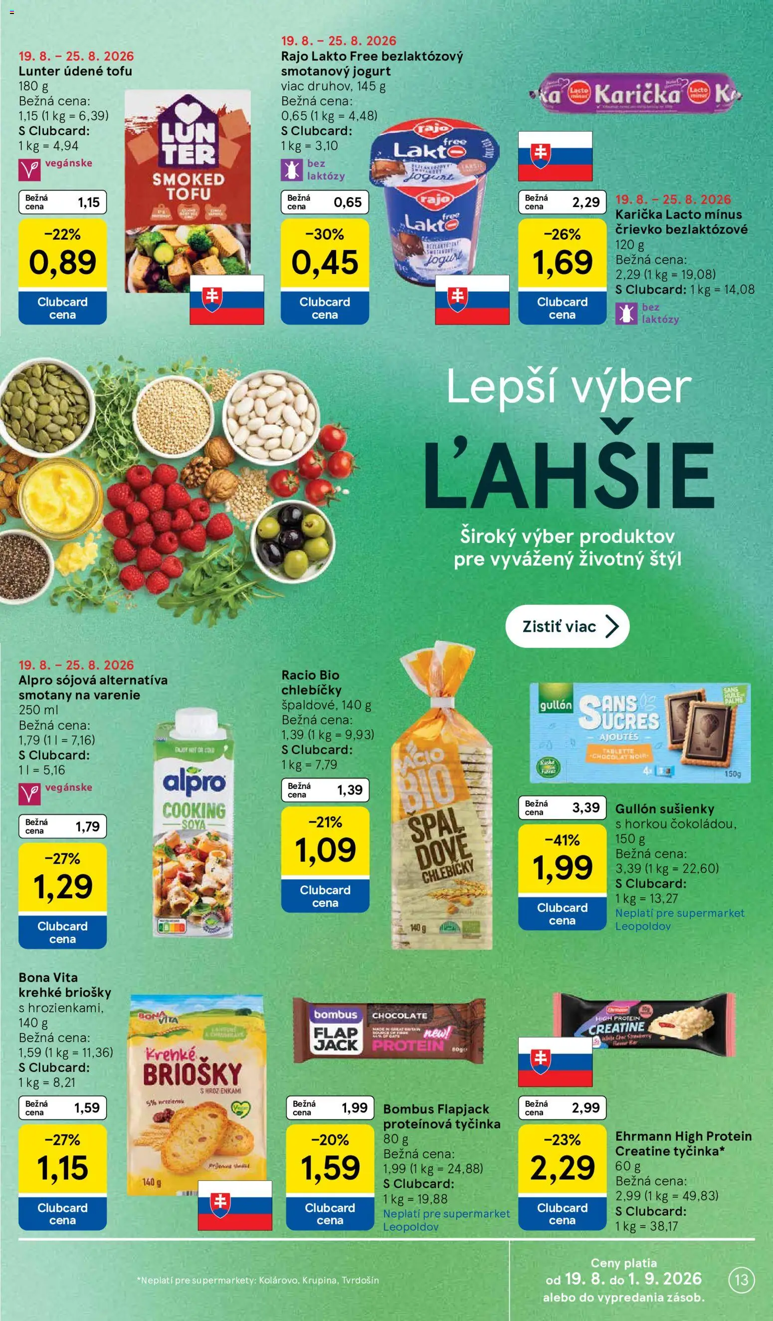 Nové Tesco akcie – leták je platný od 19.08.2026 | Strana: 13