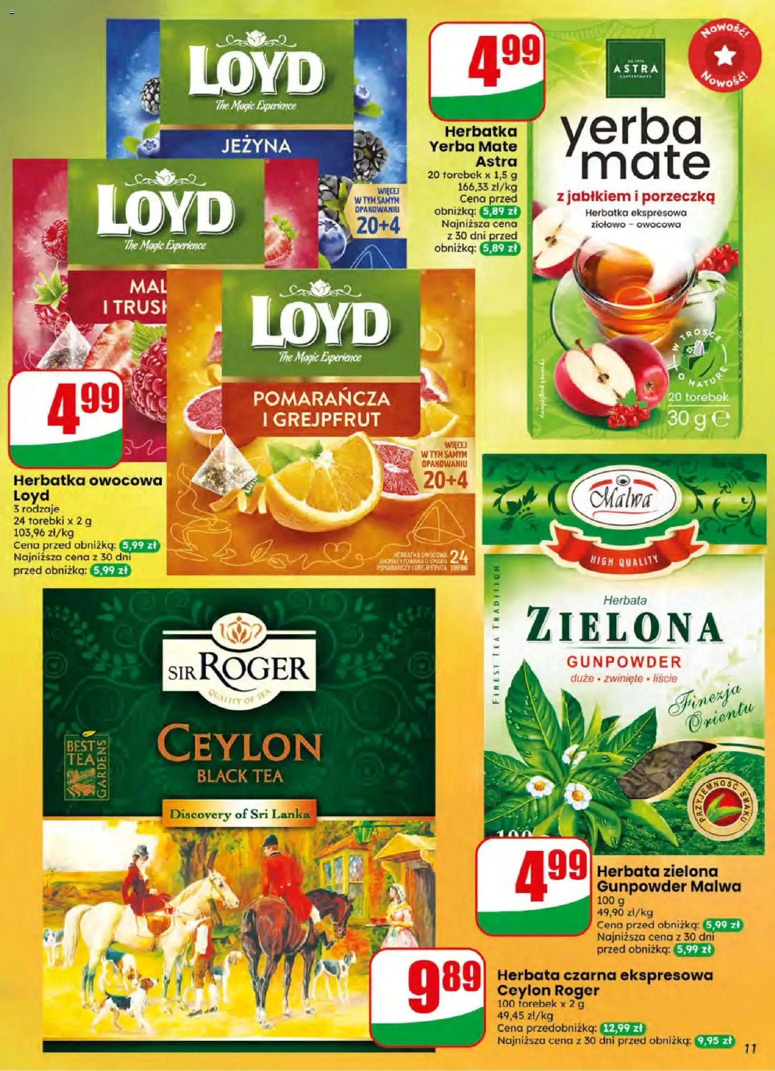 Dino gazetka od 08.07.2026 | Strona: 11 | Produkty: Porzeczka, Herbata, Grejpfrut, Yerba mate