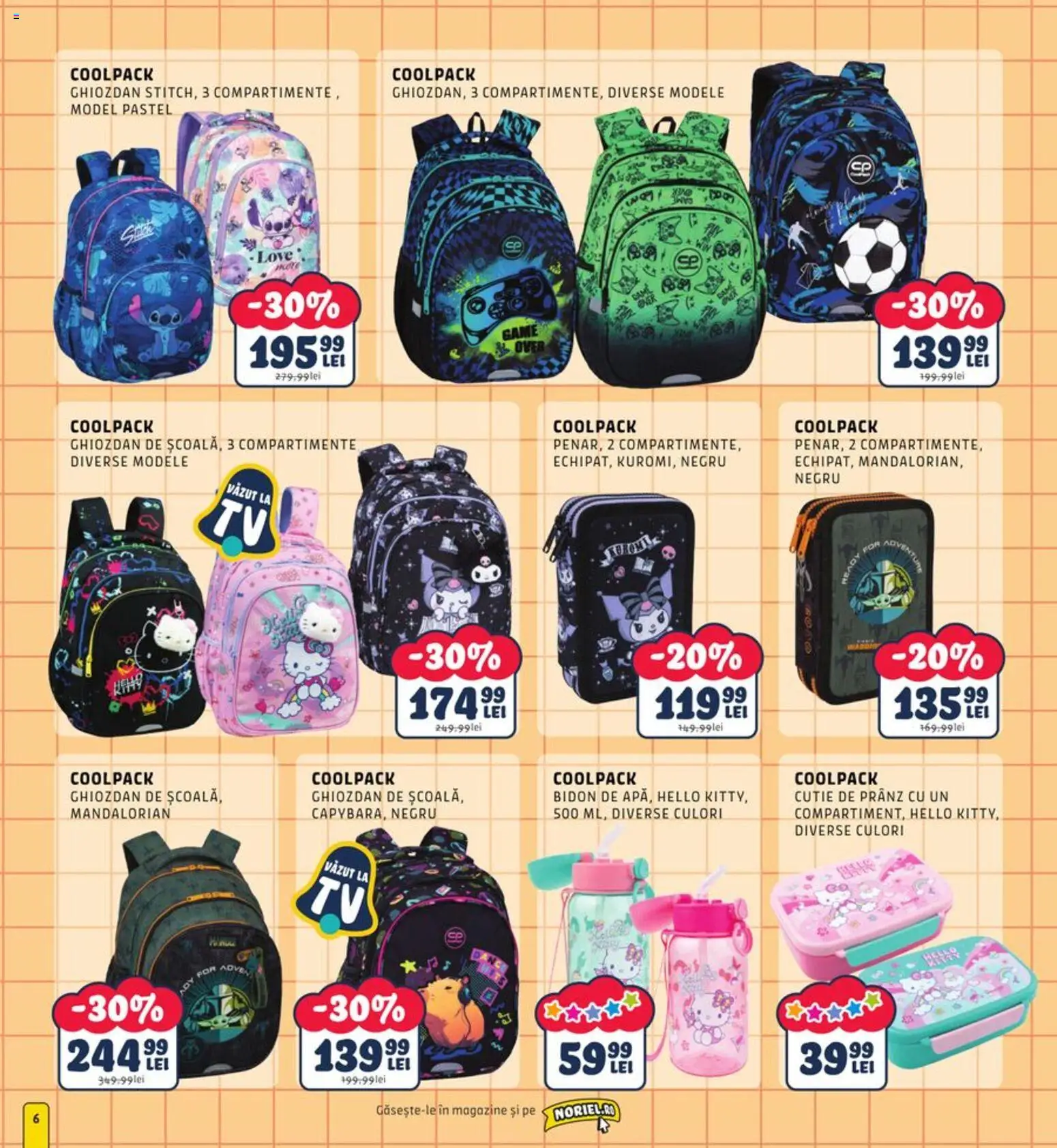 Noul catalog Noriel – valabil de la 06.08.2026 | Pagină: 6 | Produse: Cutie, Ghiozdan