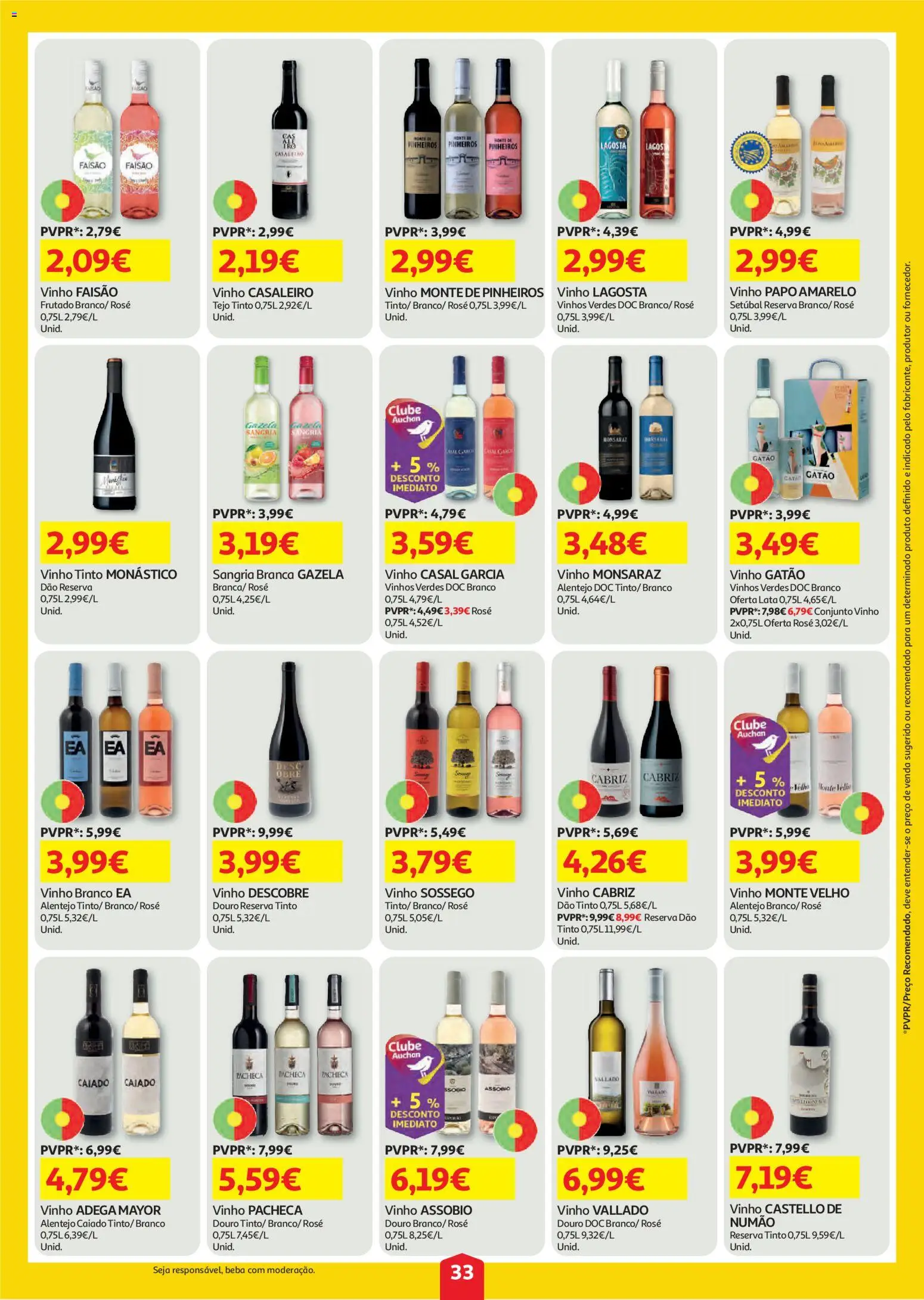 Auchan folheto │ válido de 06/08/2026 | Página: 33 | Produtos: Lagosta, Vinho, Vinho tinto