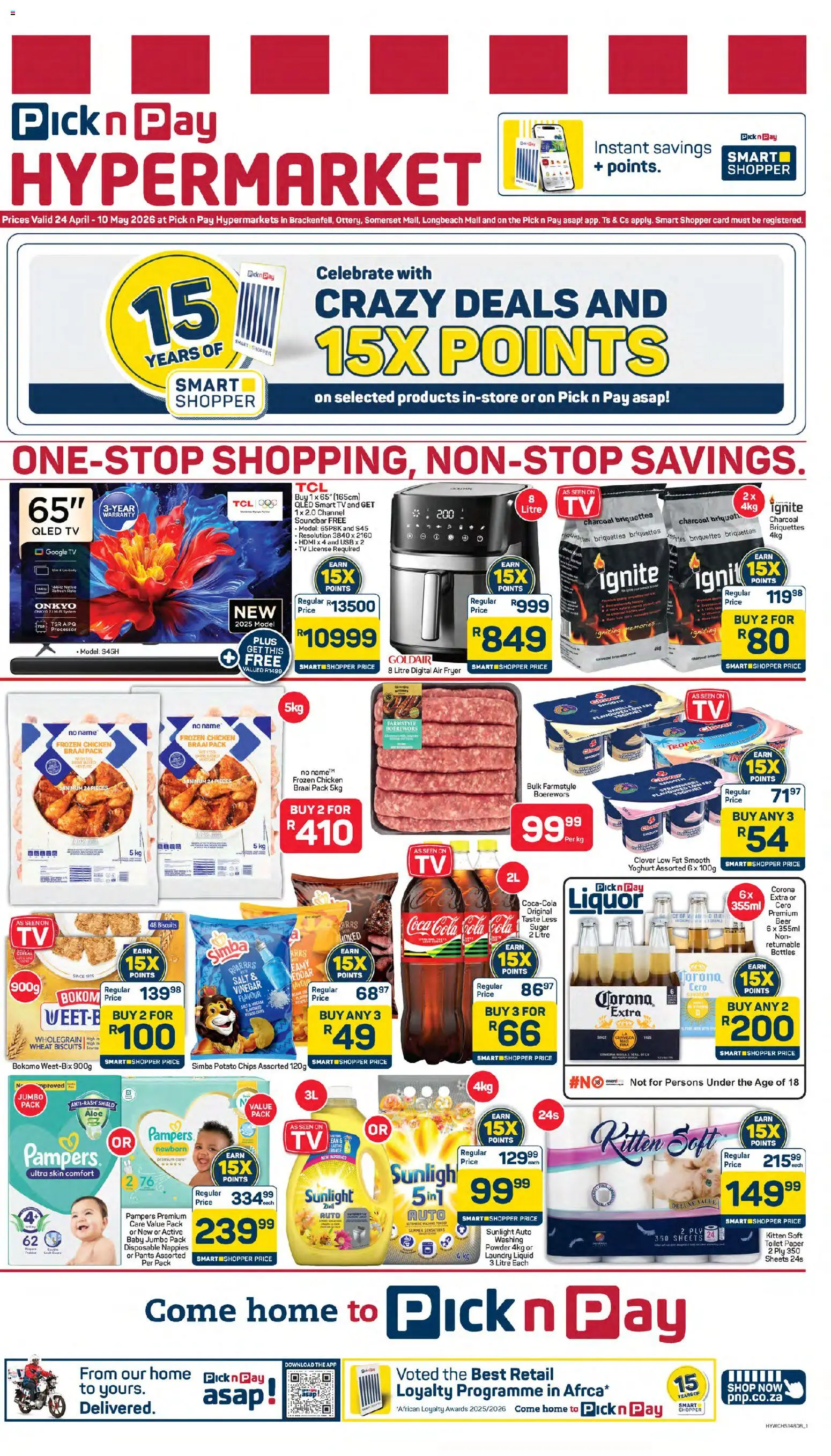 New Pick n Pay catalogue – valid from 24.04.2026 | Page: 1 | Products: USB, Toilet, Chips, Paper