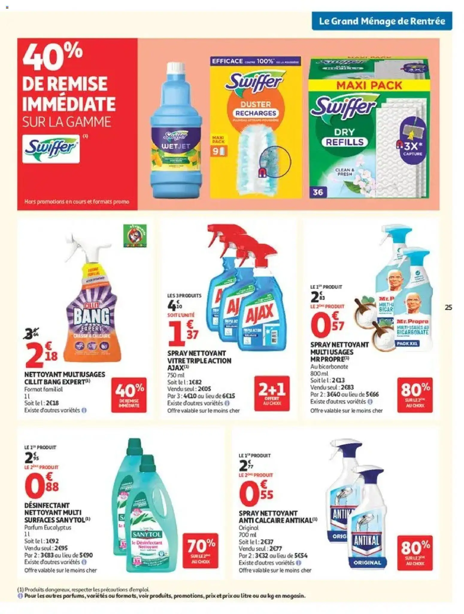 {H1} | Page: 25 | Produits: Cillit Bang, Ajax, Swiffer Wetjet, Parfum