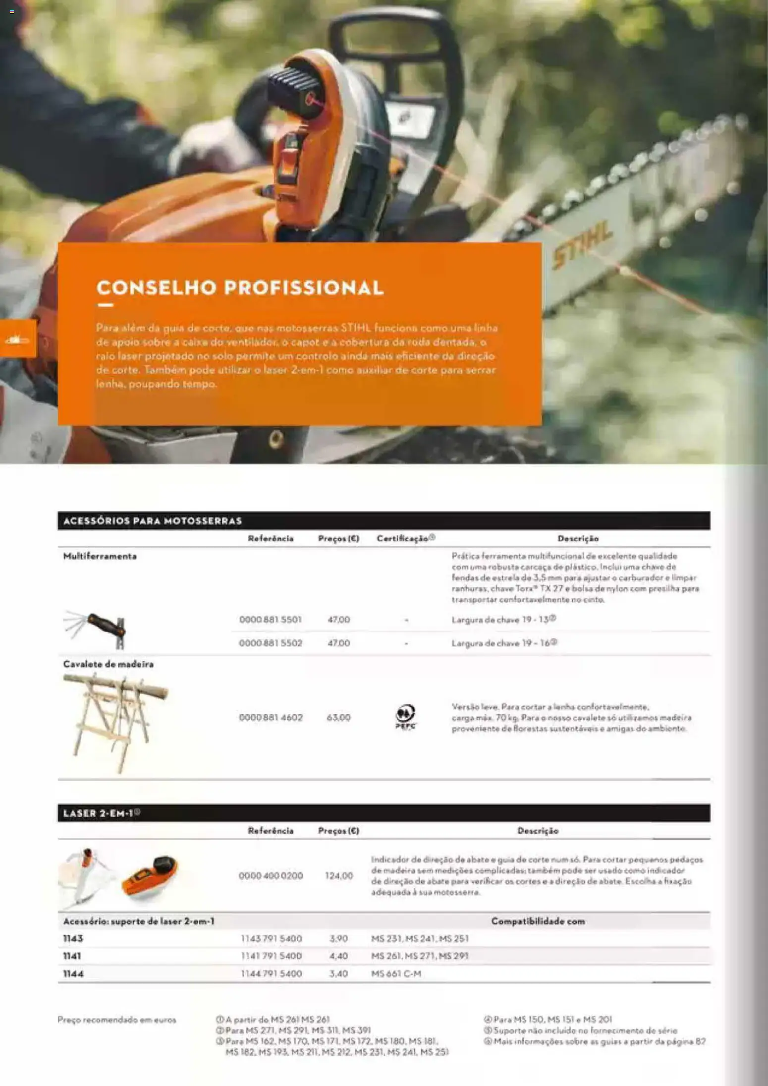 Stihl Catálogo │ válido de 07/09/2026 | Página: 60 | Produtos: Bolsa, Cavalete, Chave de fendas, Caixa