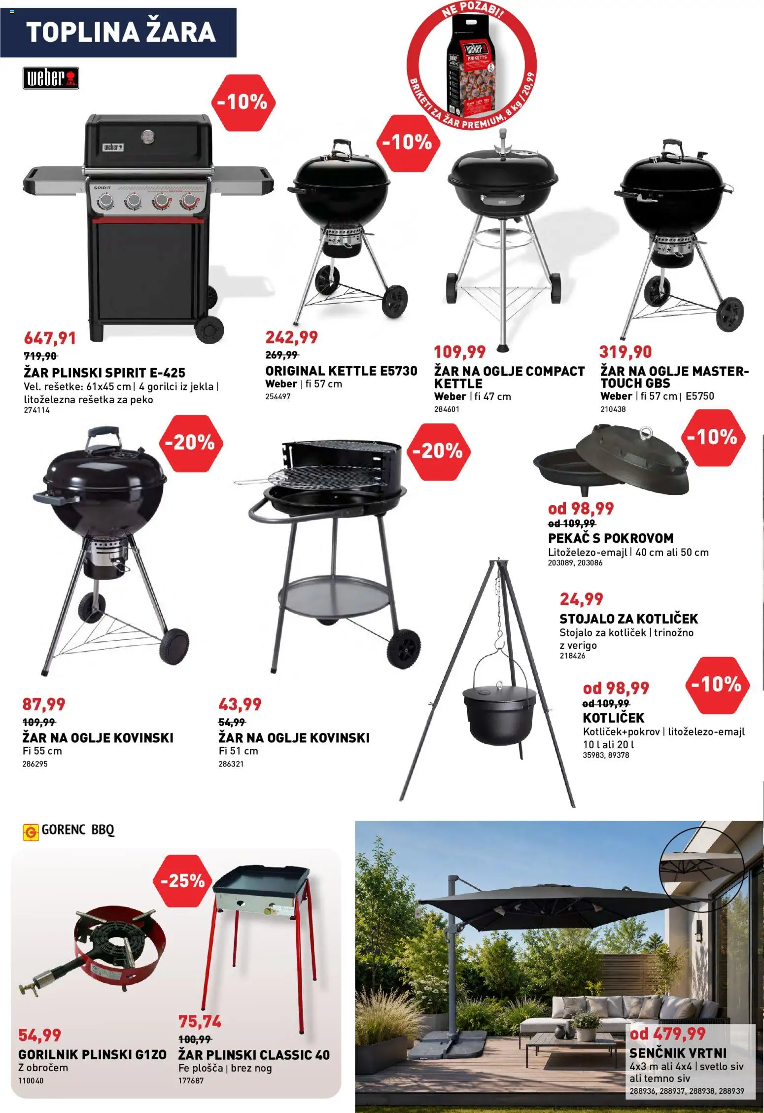 Novi Inpos katalog ponudbe – veljaven od 10.09.2026 | Stran: 8 | Izdelki: Senčnik, Zar, Briketi