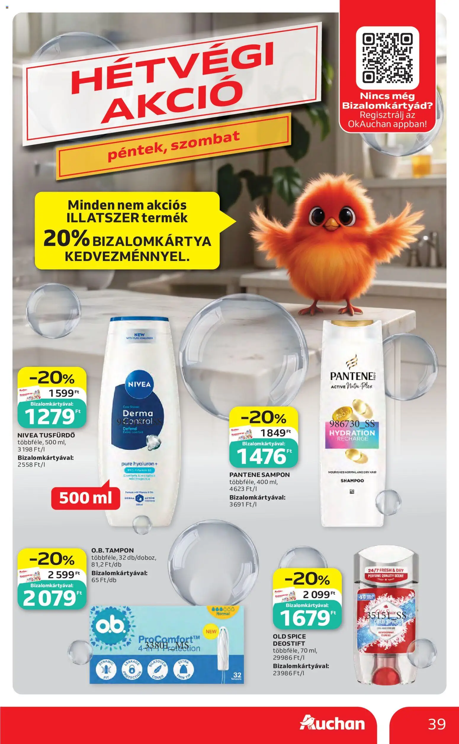Auchan akciós ujság - amely érvényes a következő dátumtól: 04.06.2026 | Oldal: 39 | Termékek: Old spice, Sampon, Tusfürdő