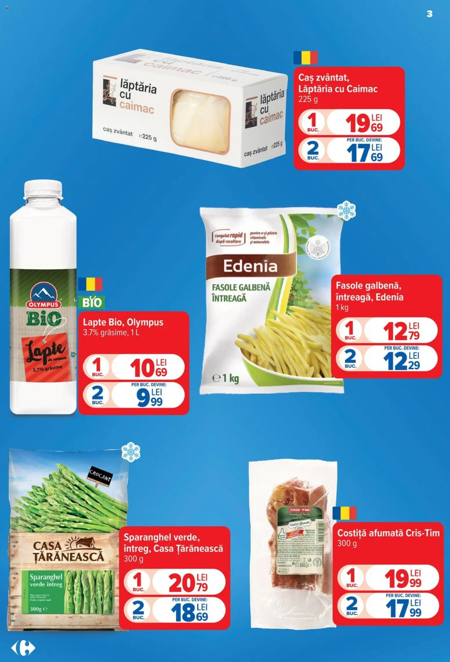 Noul catalog Carrefour – valabil de la 19.08.2026 | Pagină: 3 | Produse: Lapte