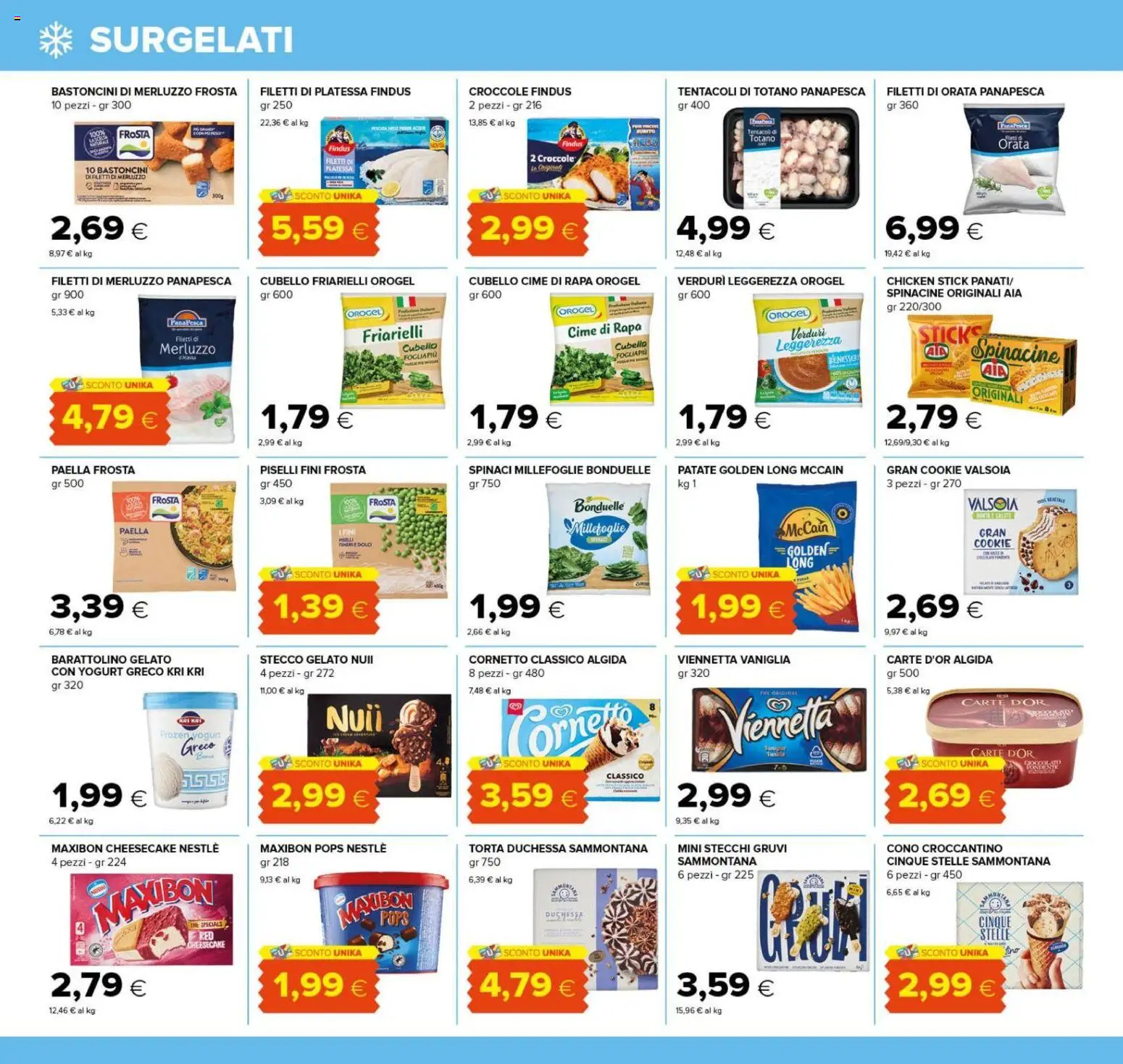 Volantino Oasi del 25/09/2026 | Pagina: 14 | Prodotti: Cornetto, Spinaci, Dolci, Cheesecake