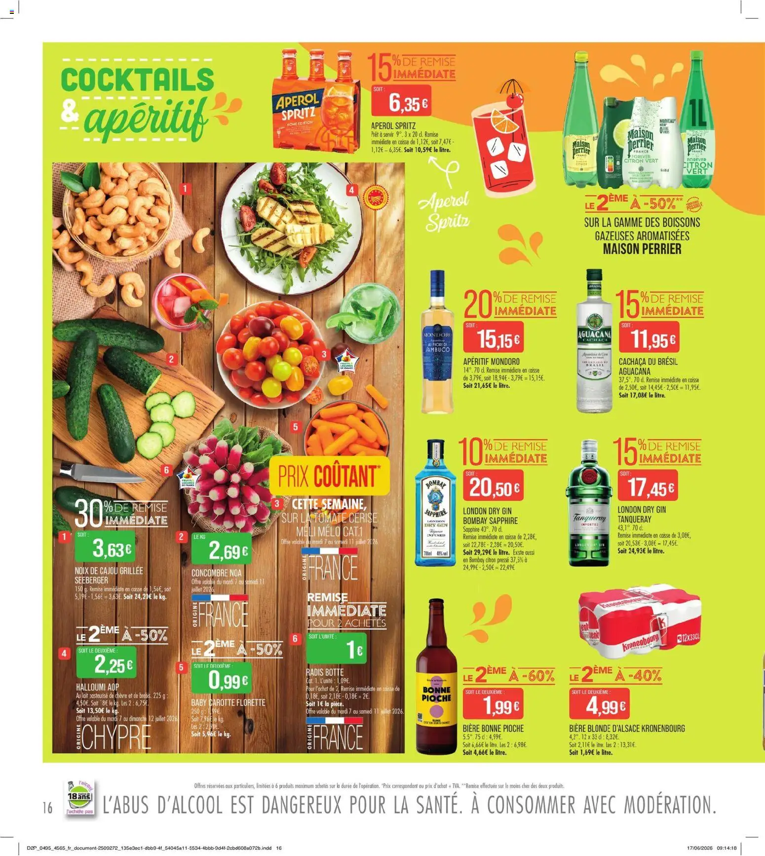 {H1} | Page: 16 | Produits: Citron, Noix de cajou, Tomate cerise, Carotte