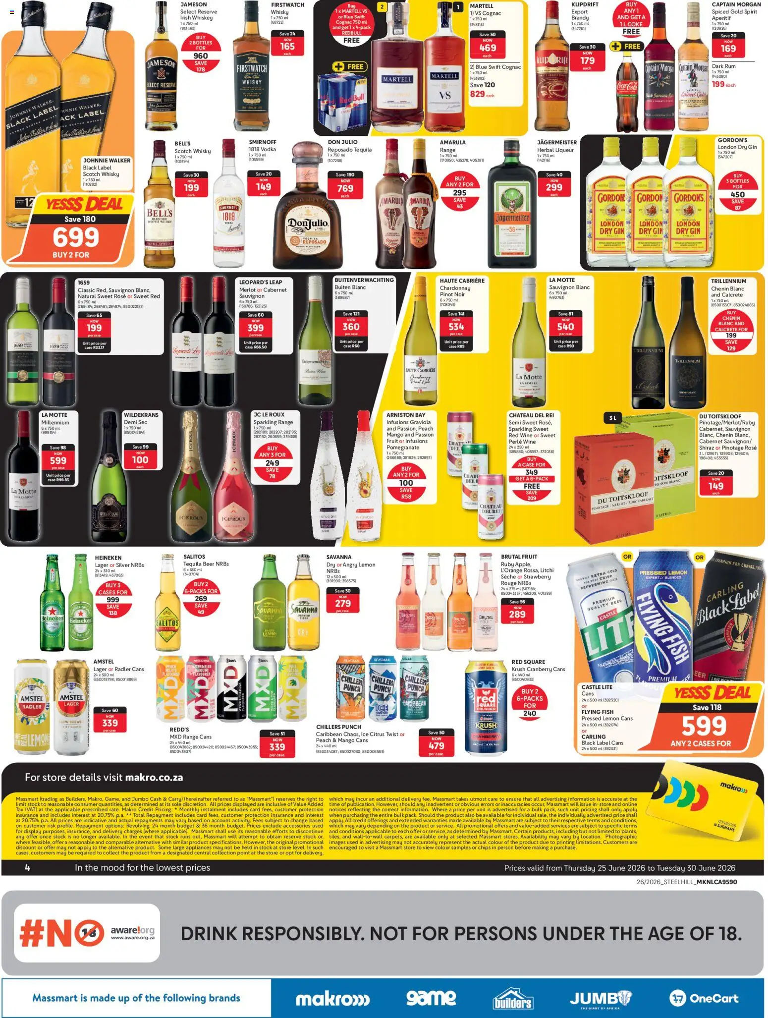 New Makro catalogue – valid from 25/06/2026 | Page: 4 | Products: Case, Wine, Gin, Ensalada de quino