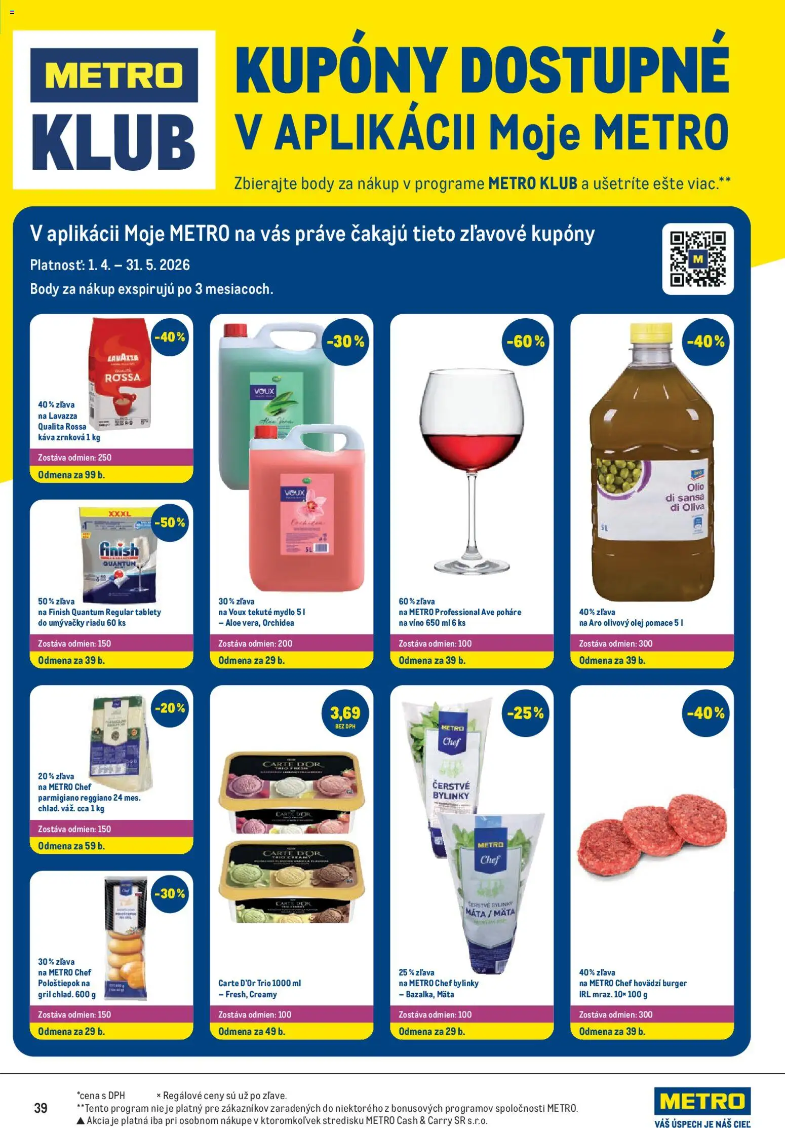 Nové Metro akcie – leták je platný od 06.05.2026 | Strana: 39 | Produkty: Gril, Olej, Orchidea