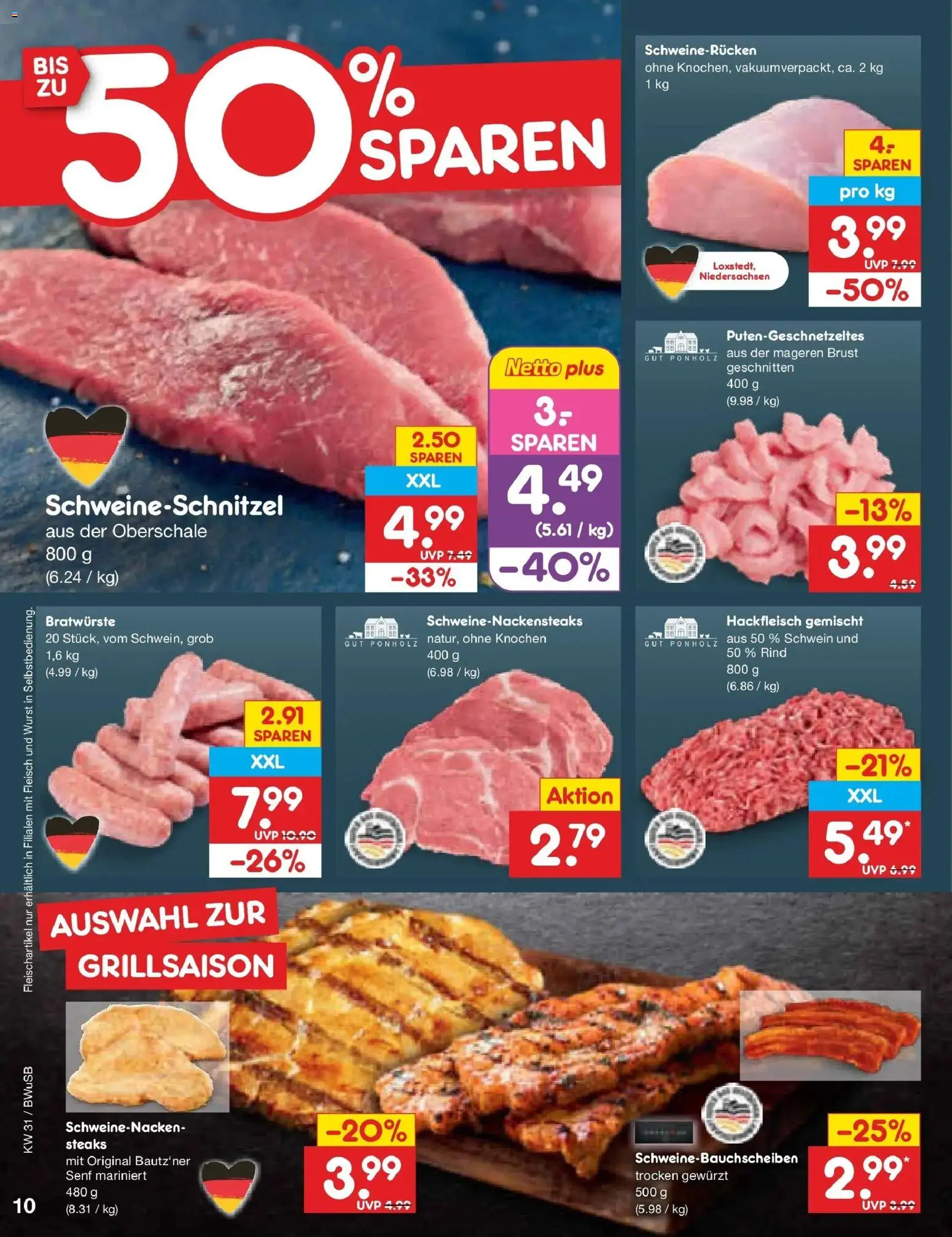 Netto Marken-Discount Prospekt Bielefeld – gültig ab 27.07.2026 | Seite: 16 | Produkte: Schweinenacken, Schweinerucken, Fleisch, Hackfleisch