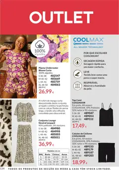 Pré-visualização Top Cami COOLMAX®, Em preto. All season COOLMAX®, 59% Poliéster, 32% nylon e 9% elastano. válido de 01.05.2026 | Página: 134
