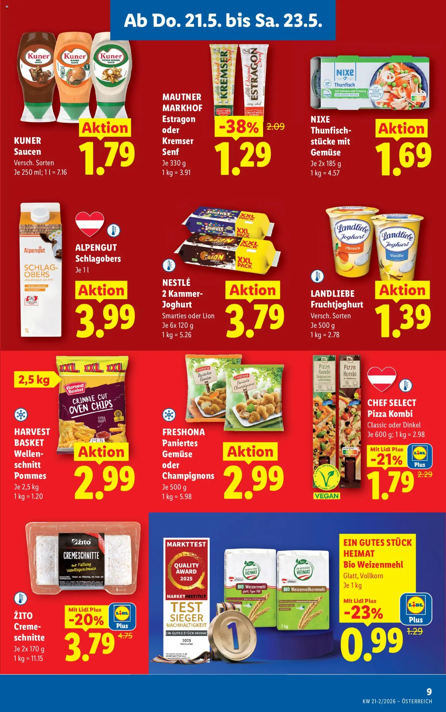 Lidl Flugblatt - Oberpullendorf, Güssing, Oberwart gültig ab 21.05.2026 | Seite: 11 | Produkte: Chips, Gemüse, Joghurt, Pizza