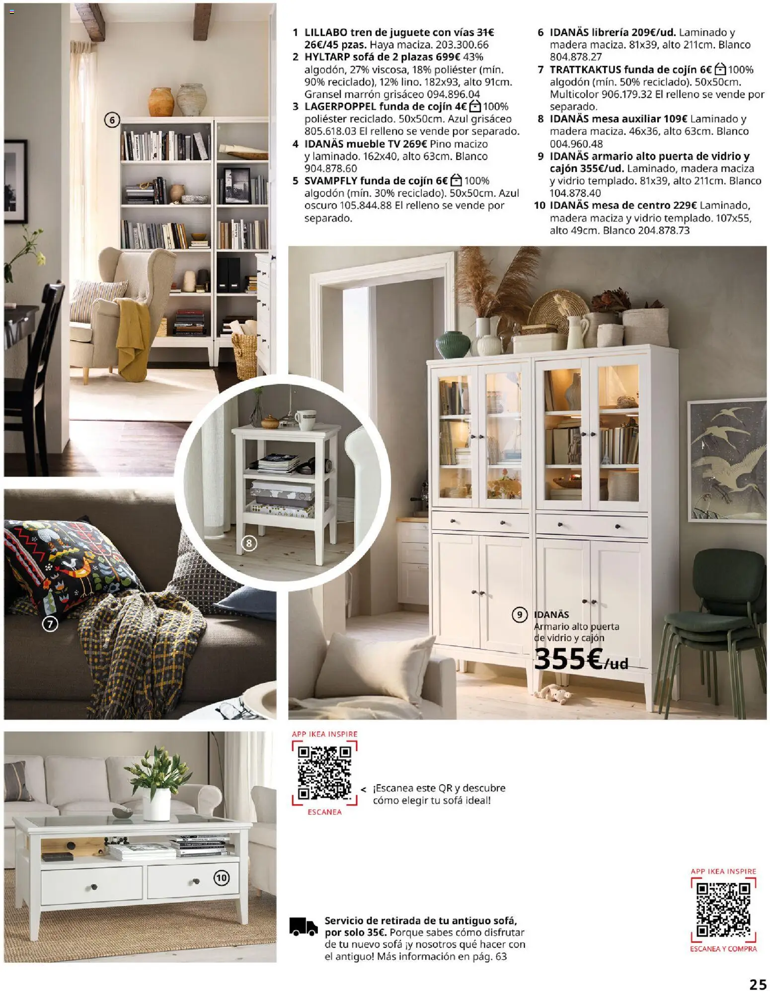 IKEA - Salones │ válido desde el 01/09/2026 | Página: 25 | Productos: Algodón, Funda de cojín, Mesa auxiliar, Mesa