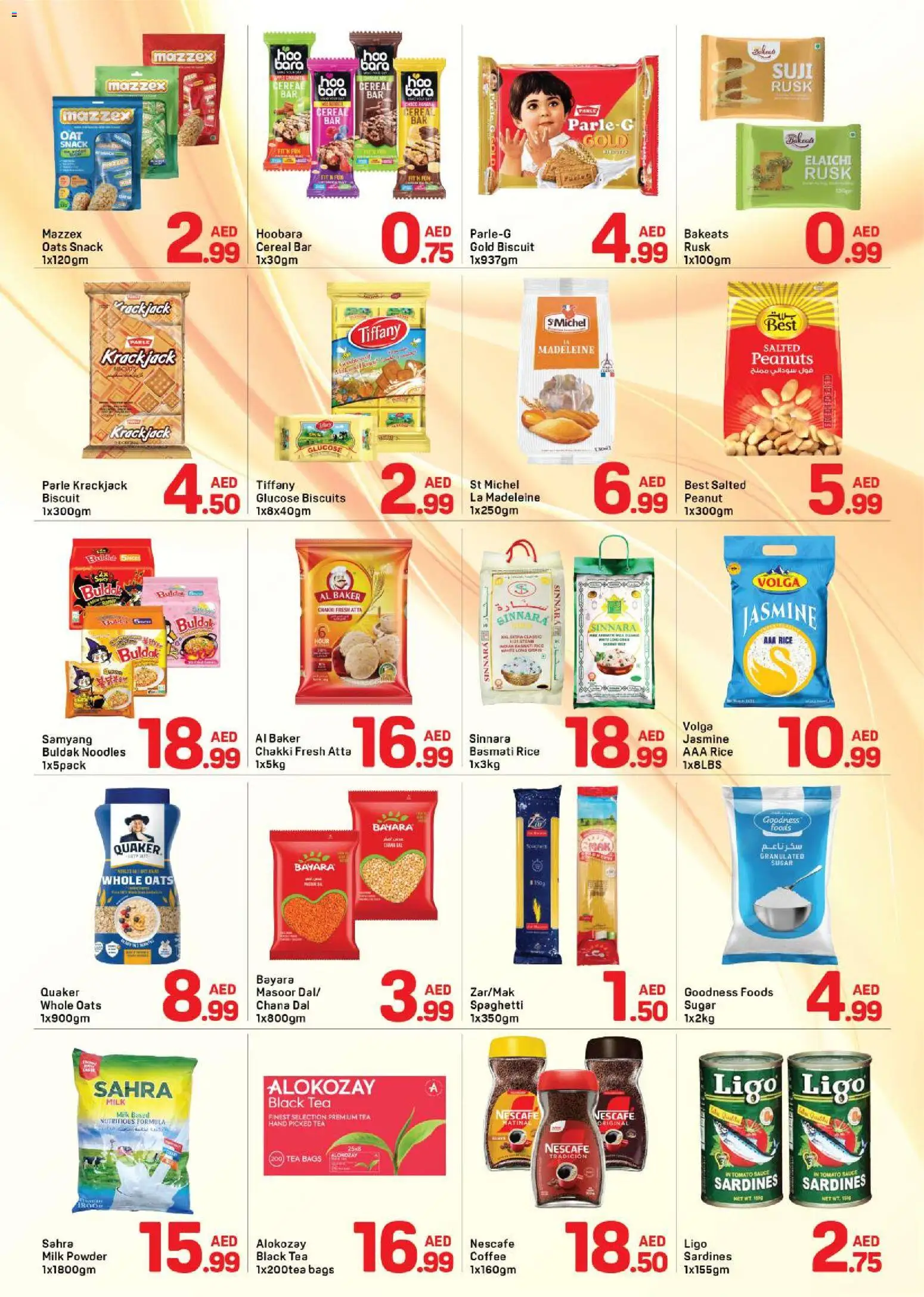 {H1} | Page: 3 | Products: Noodles, Powder, Sauce, Biscuits