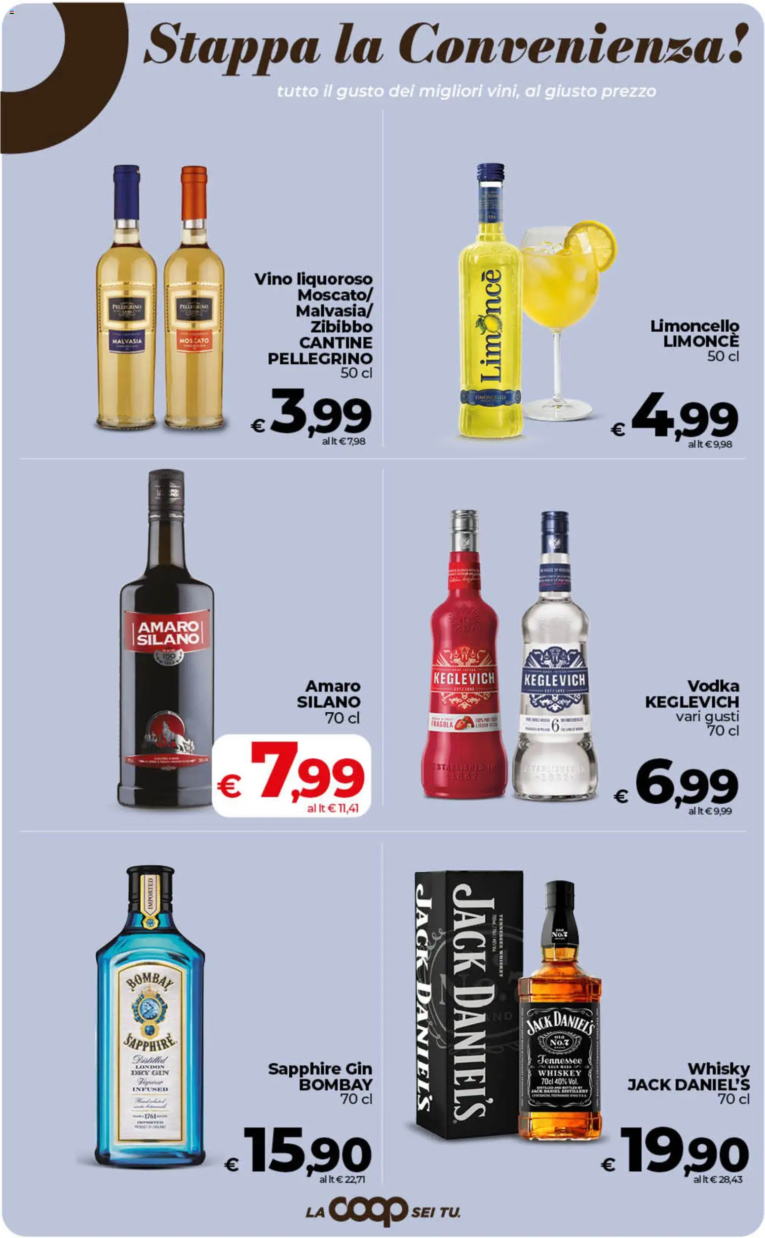Volantino COOP del 29.05.2026 | Pagina: 36 | Prodotti: Gin, Whisky, Limoncello, Amaro