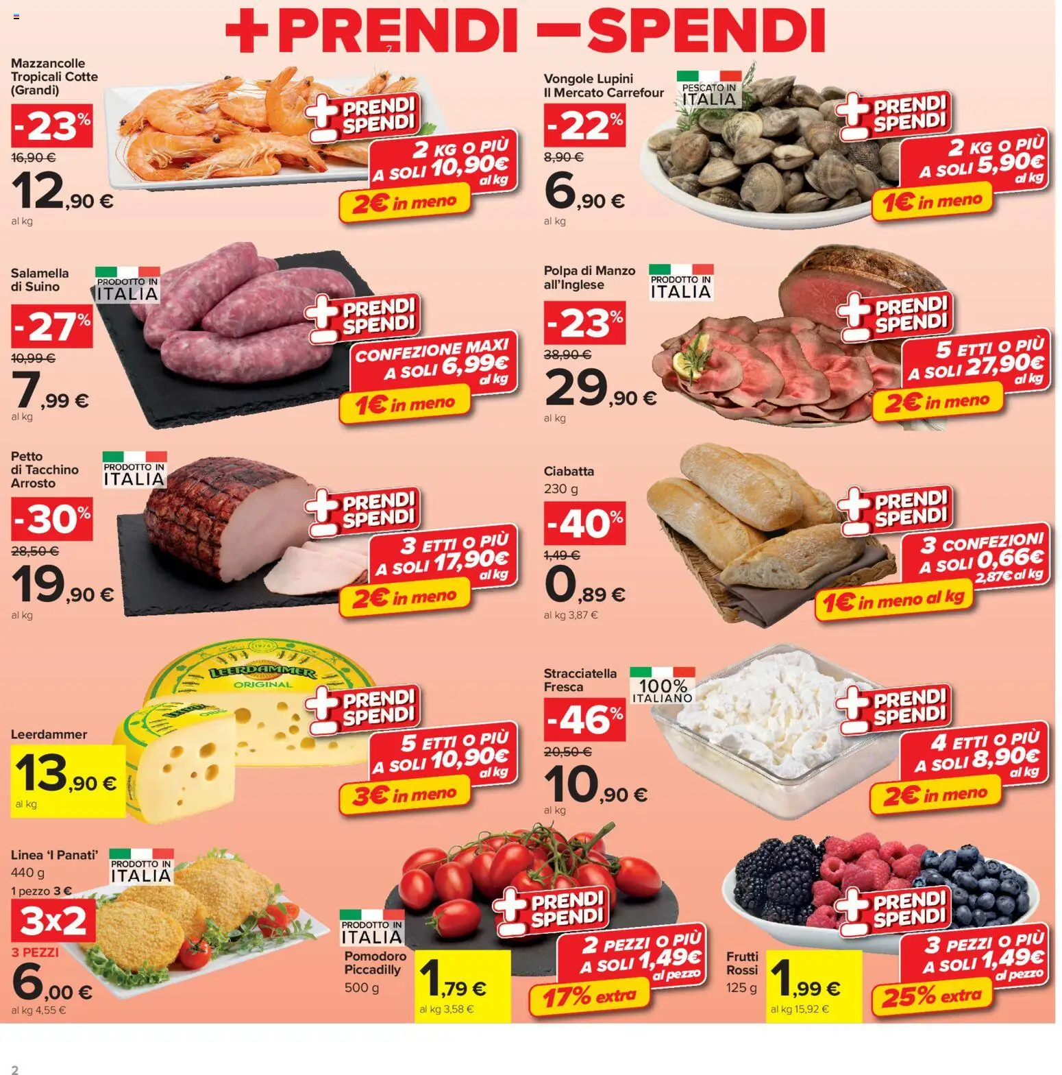 Volantino Carrefour del 13/07/2026 | Pagina: 2 | Prodotti: Arrosto, Salamella, Suino, Tacchino