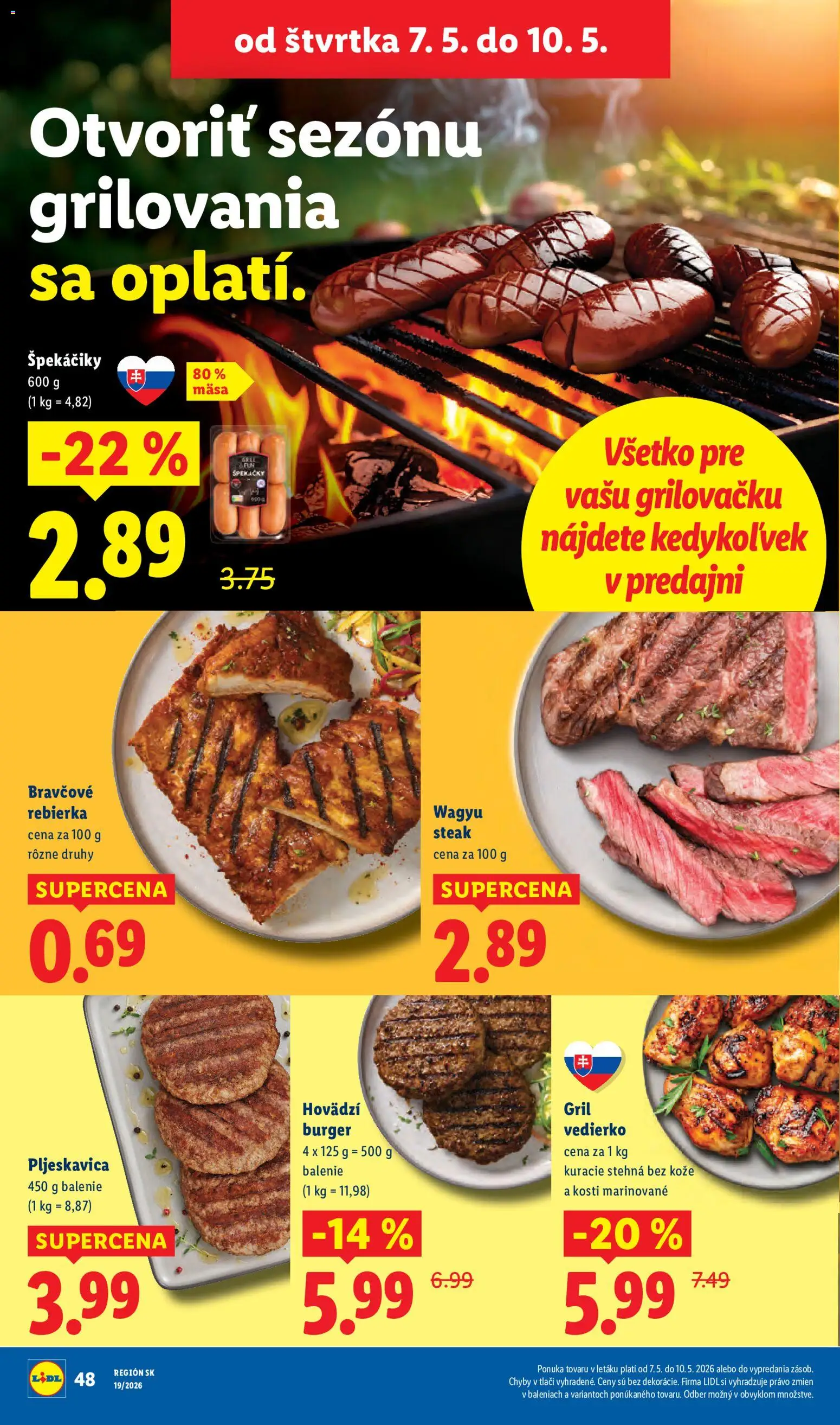 Nové Lidl akcie – leták je platný od 04.05.2026 | Strana: 60 | Produkty: Gril, Kuracie stehná, Steak
