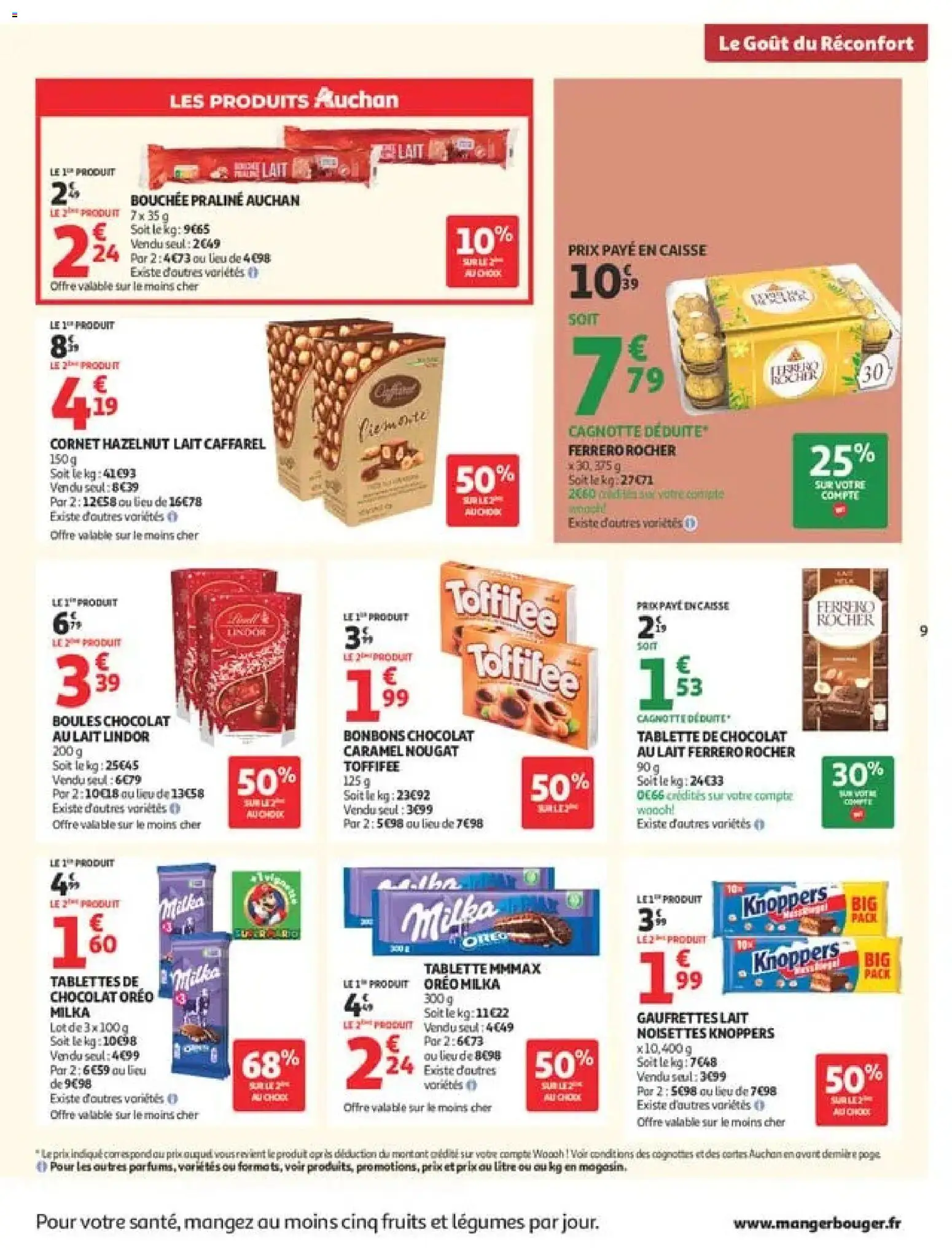 {H1} | Page: 9 | Produits: Tablette de chocolat, Lindor, Tablettes de chocolat, Chocolat au lait