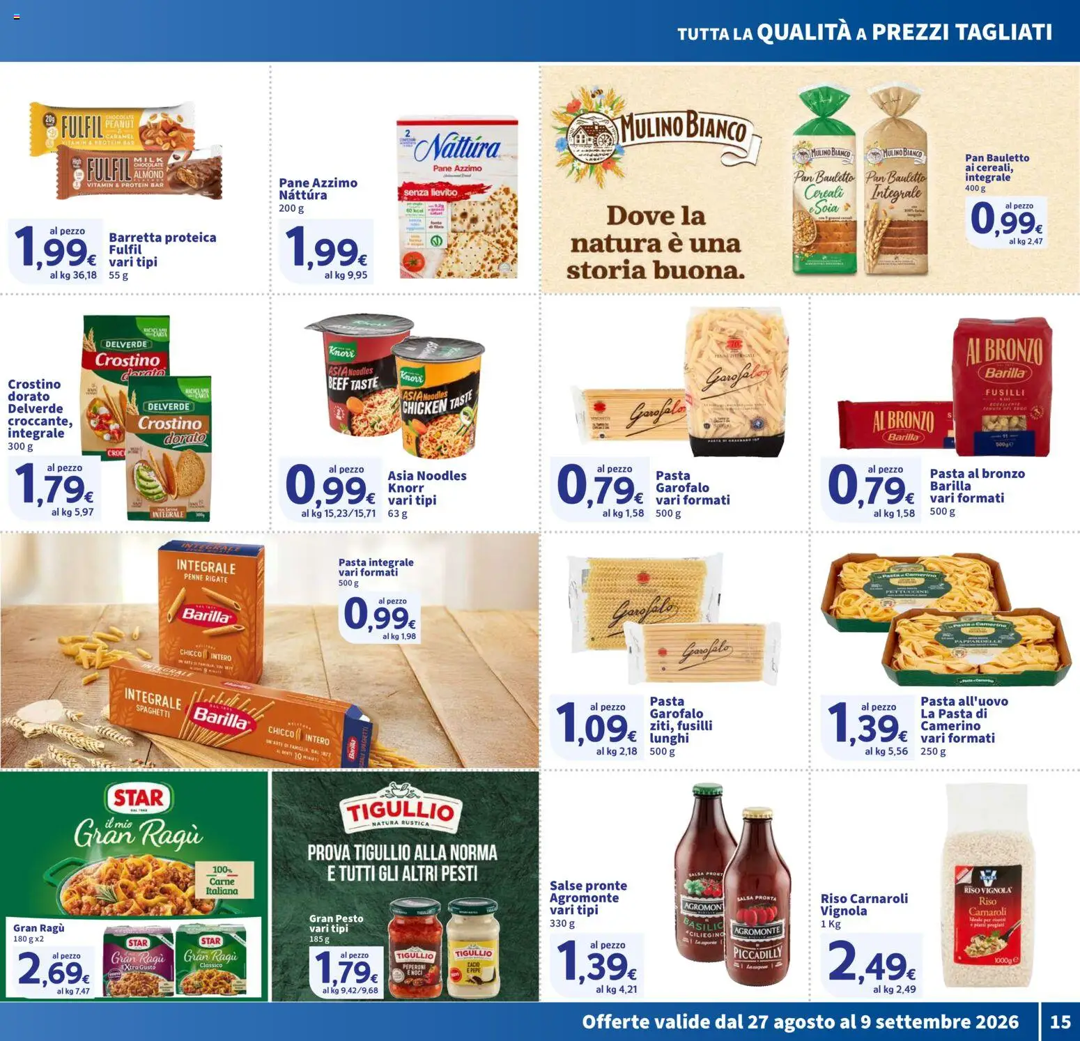 Volantino SIGMA del 27/08/2026 | Pagina: 15 | Prodotti: Cereali, Pesto, Ragú, Salse