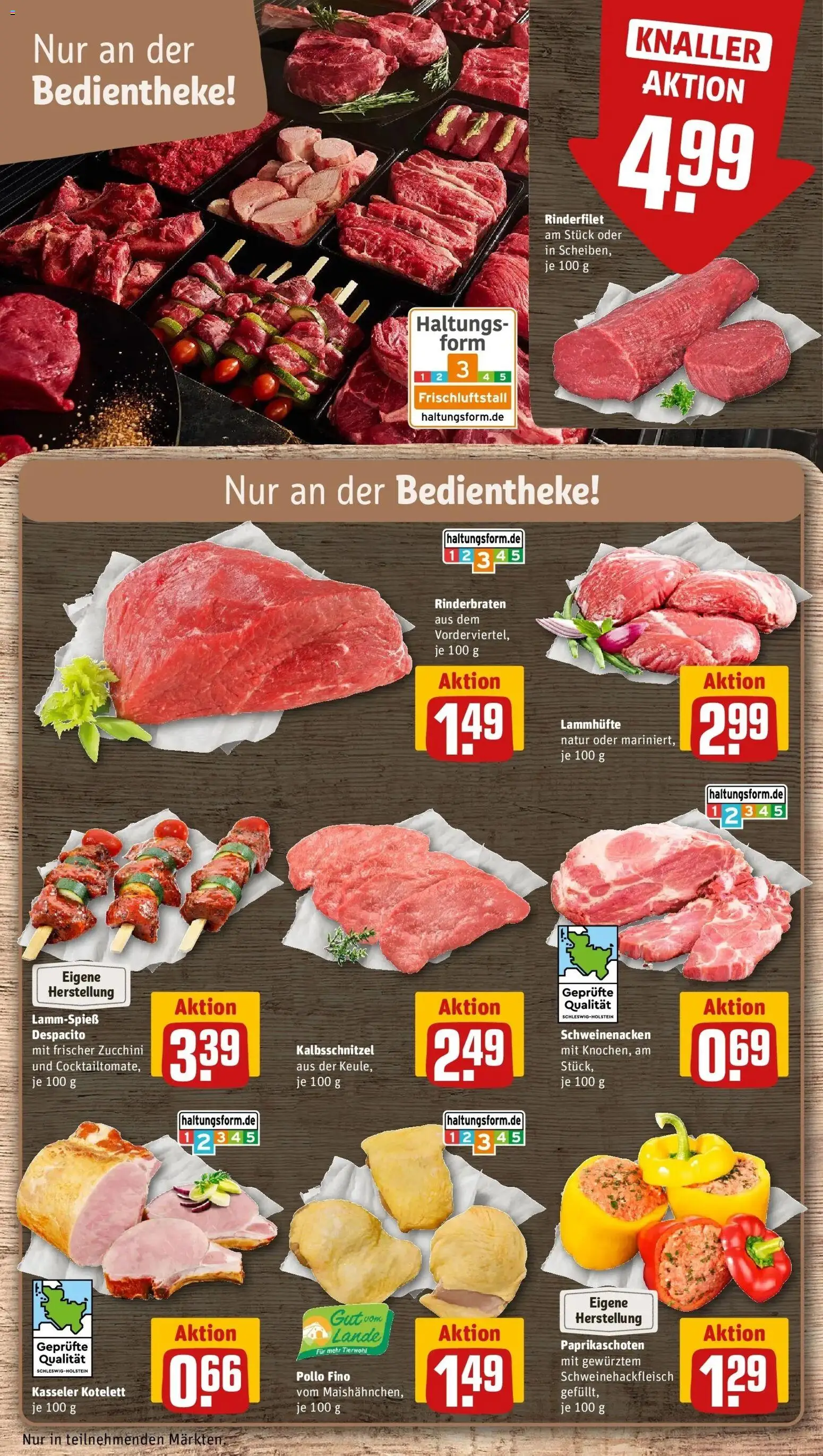 Rewe Prospekt Klein Nordende	 – gültig ab 15.03.2026 | Seite: 14 | Produkte: Rinderbraten, Rinderfilet, Schweinenacken, Zucchini