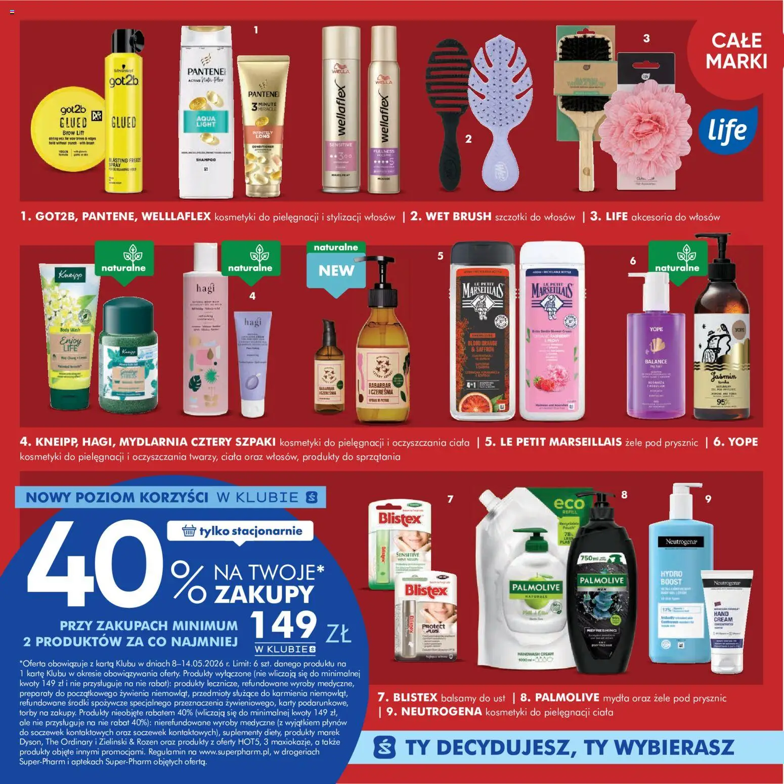 Super-pharm gazetka od 08.05.2026 | Strona: 7 | Produkty: Karta, Kosmetyki, Prysznic, Body