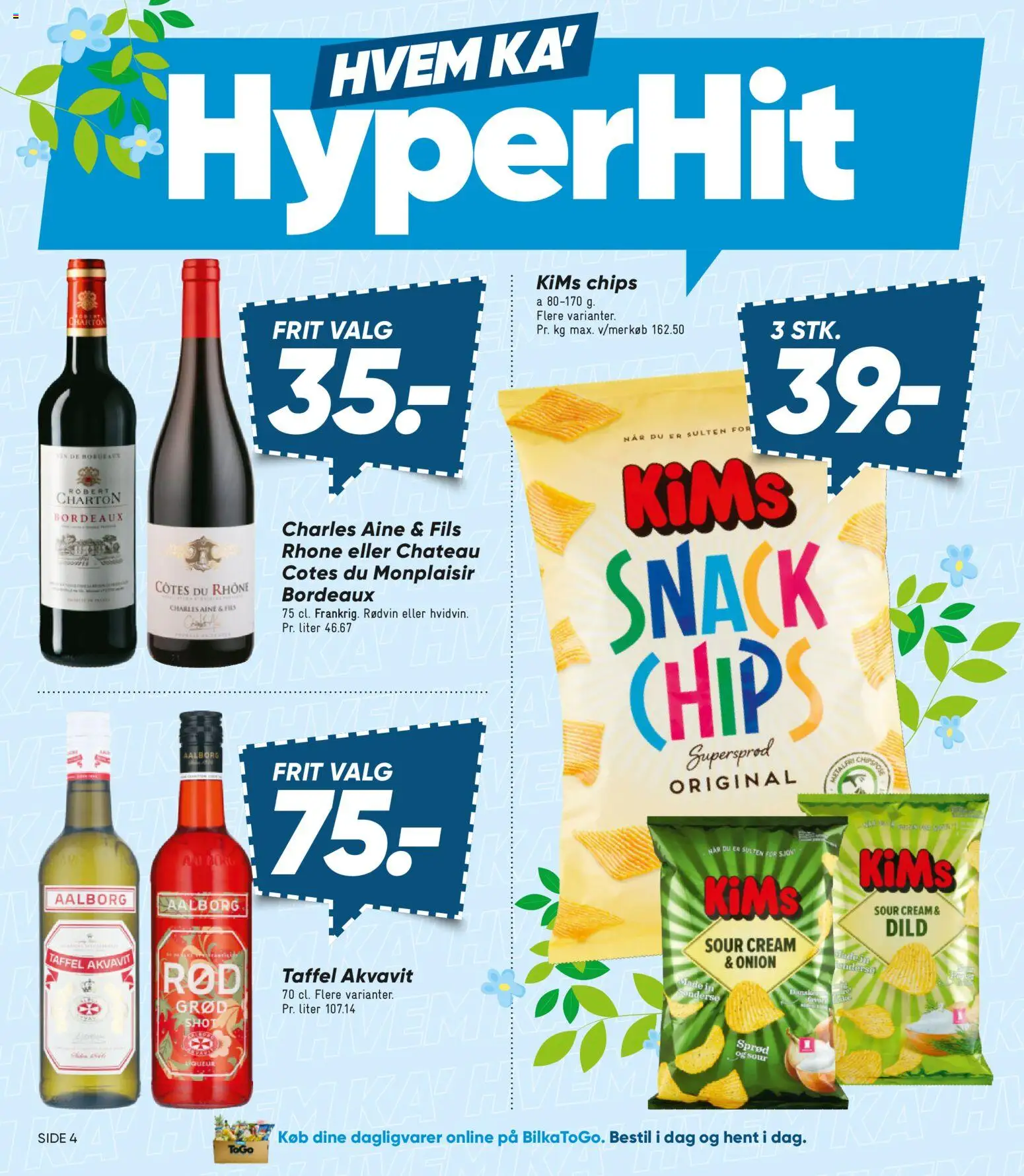 Bilka tilbudsavis – gyldig fra 22.05.2026 | Side: 4 | Produkter: Vin, Chips, Dild