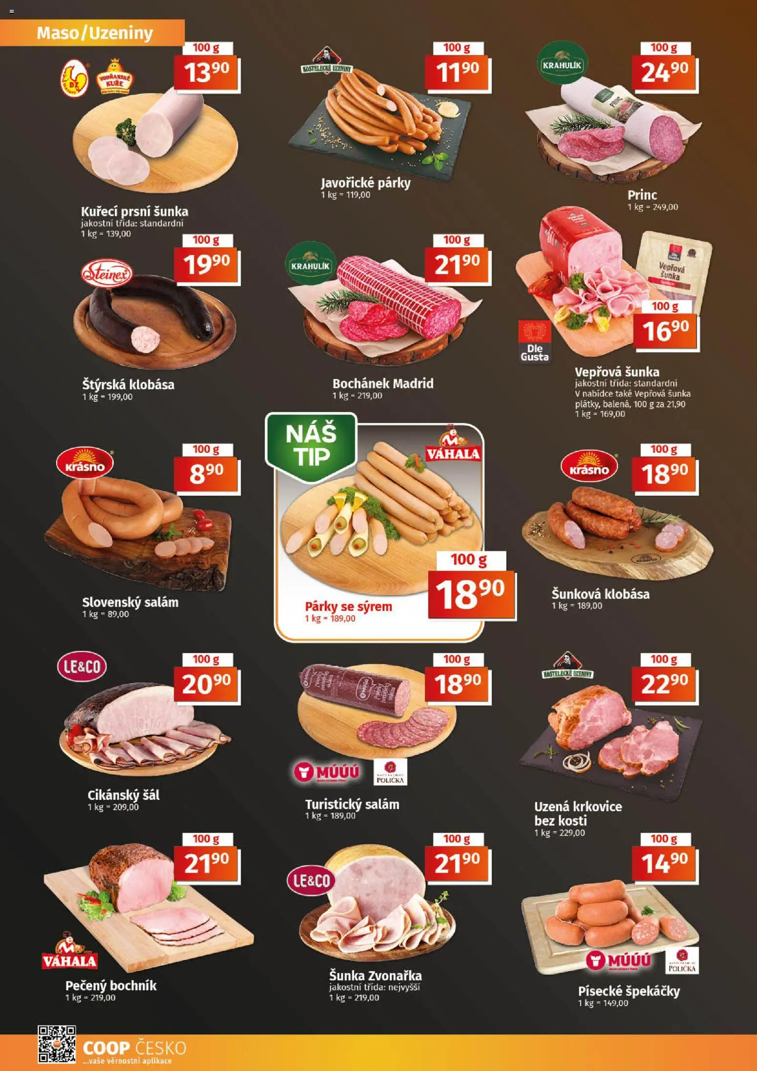 Coop leták - Tuty od 20.05.2026 | Strana: 2 | Produkty: Polička, Špekáčky, Klobása, Maso
