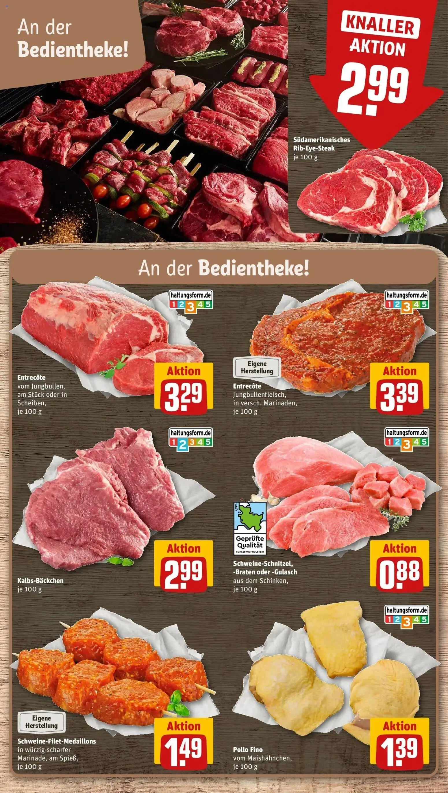 REWE Prospekt ab 24.08.2026 zum Blättern » Angebote | Seite: 8 | Produkte: Entrecote, Gulasch