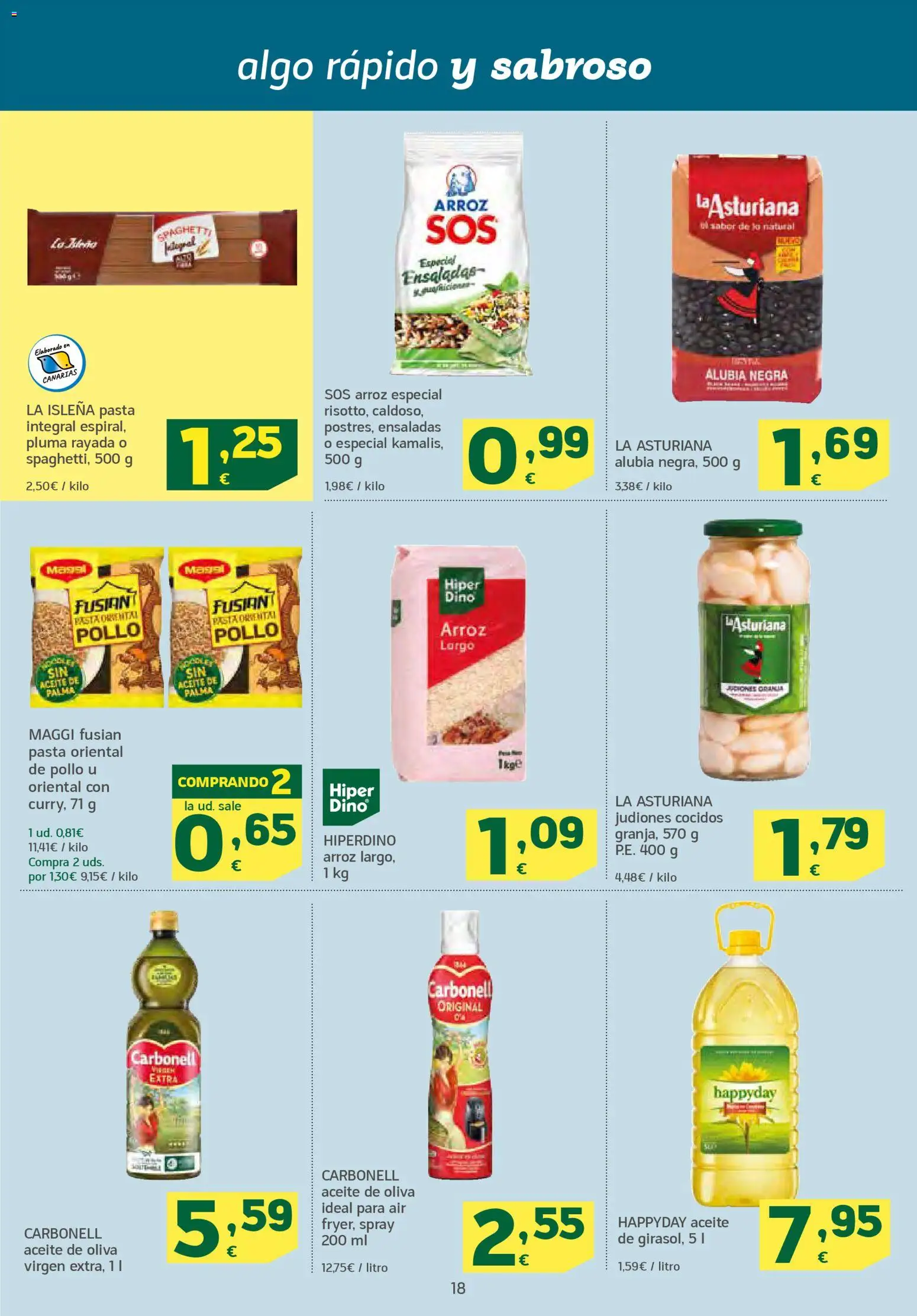 HiperDino folleto │ válido desde el 10.03.2026 | Página: 18 | Productos: Aceite, Arroz, Pasta, Aceite de oliva