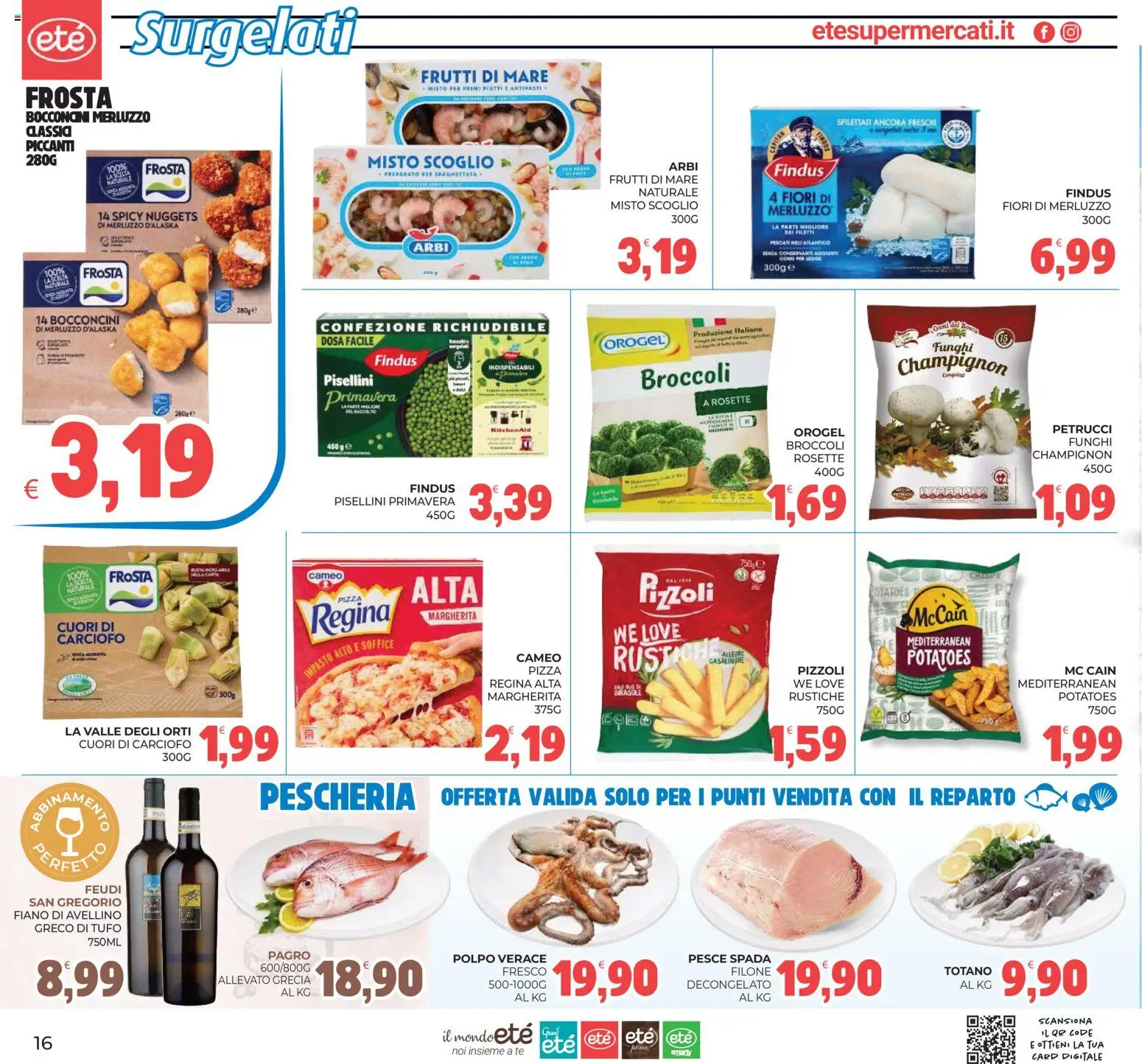 Volantino Eté del 12.06.2026 | Pagina: 16 | Prodotti: Pizza, Tè, Merluzzo, Broccoli